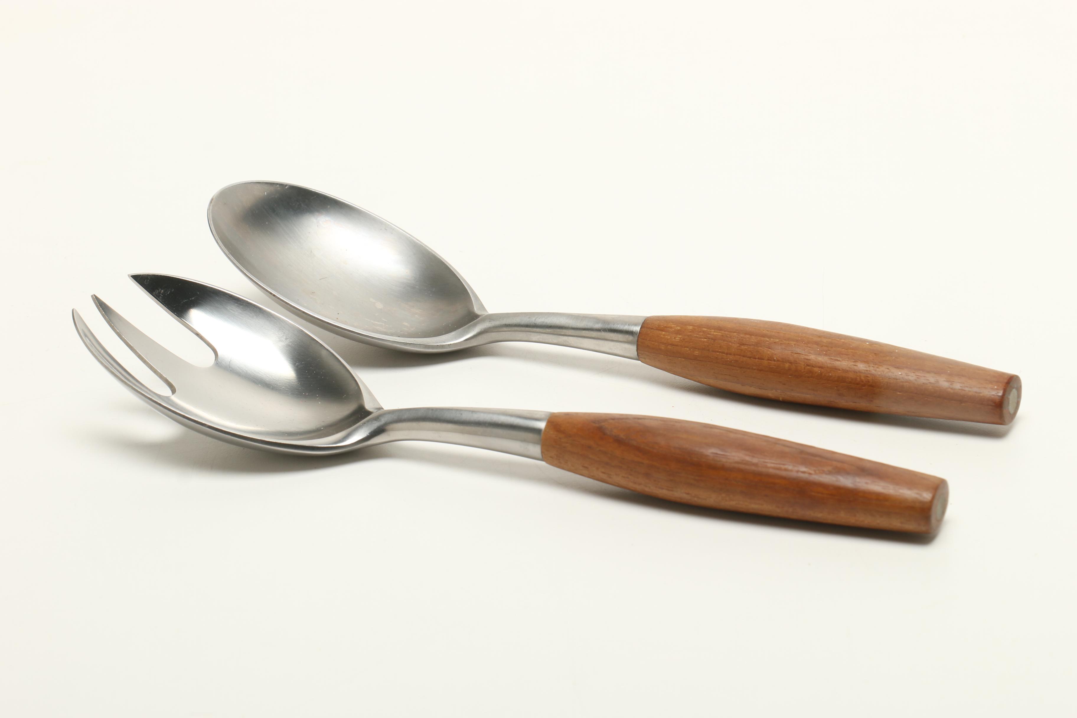 Dansk "Fjord" Flatware in Mahogany Chest