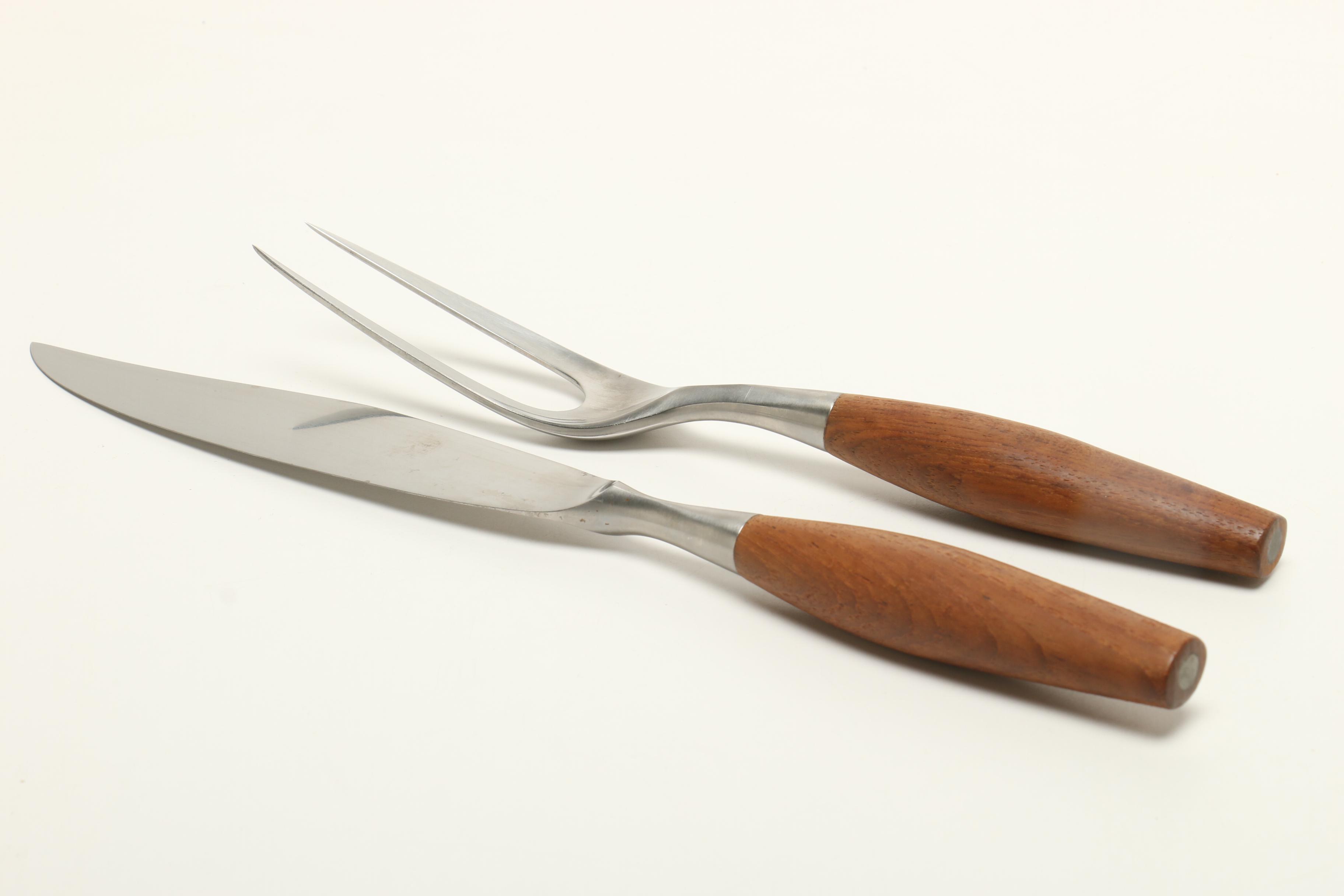 Dansk "Fjord" Flatware in Mahogany Chest