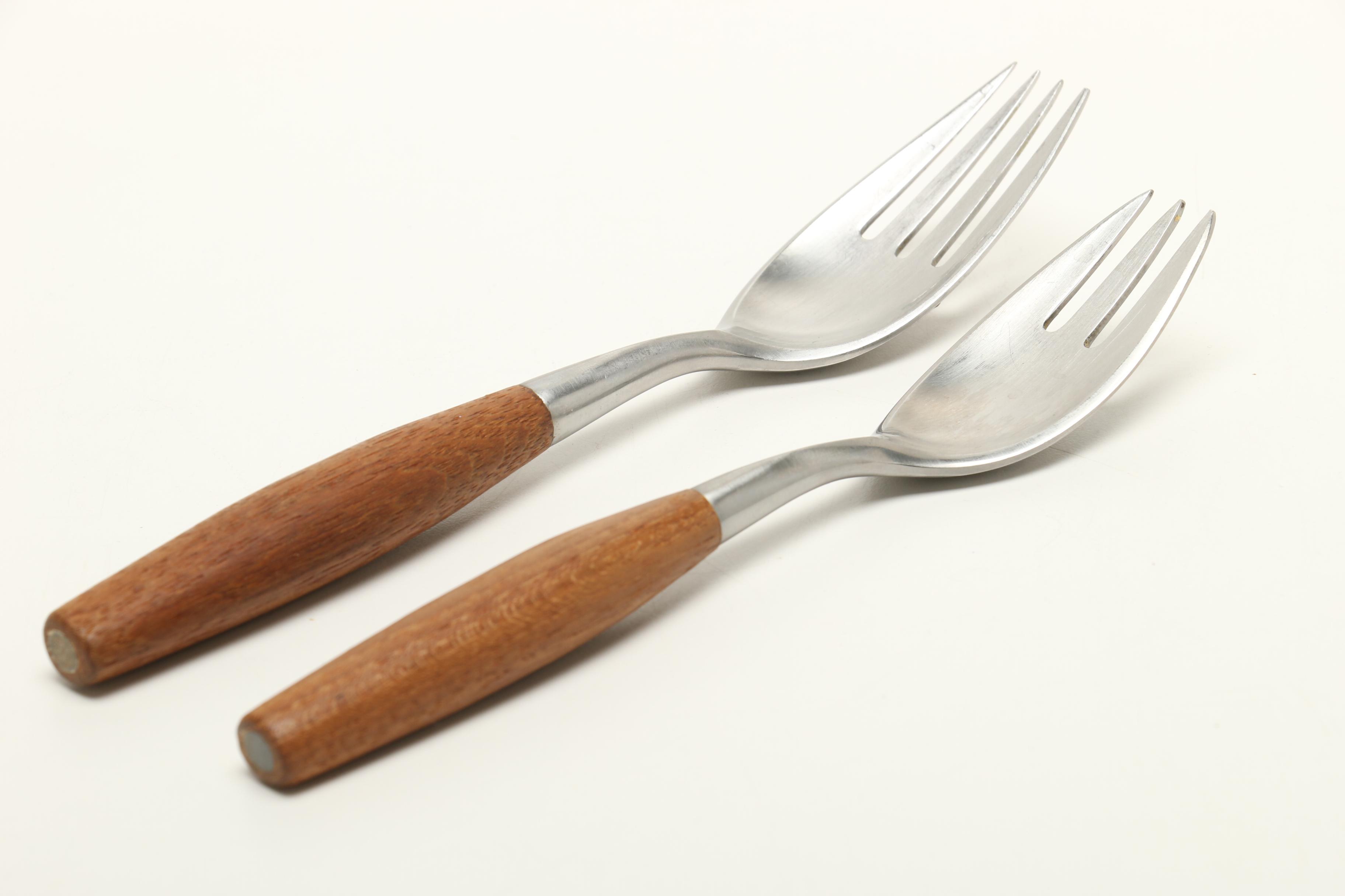 Dansk "Fjord" Flatware in Mahogany Chest