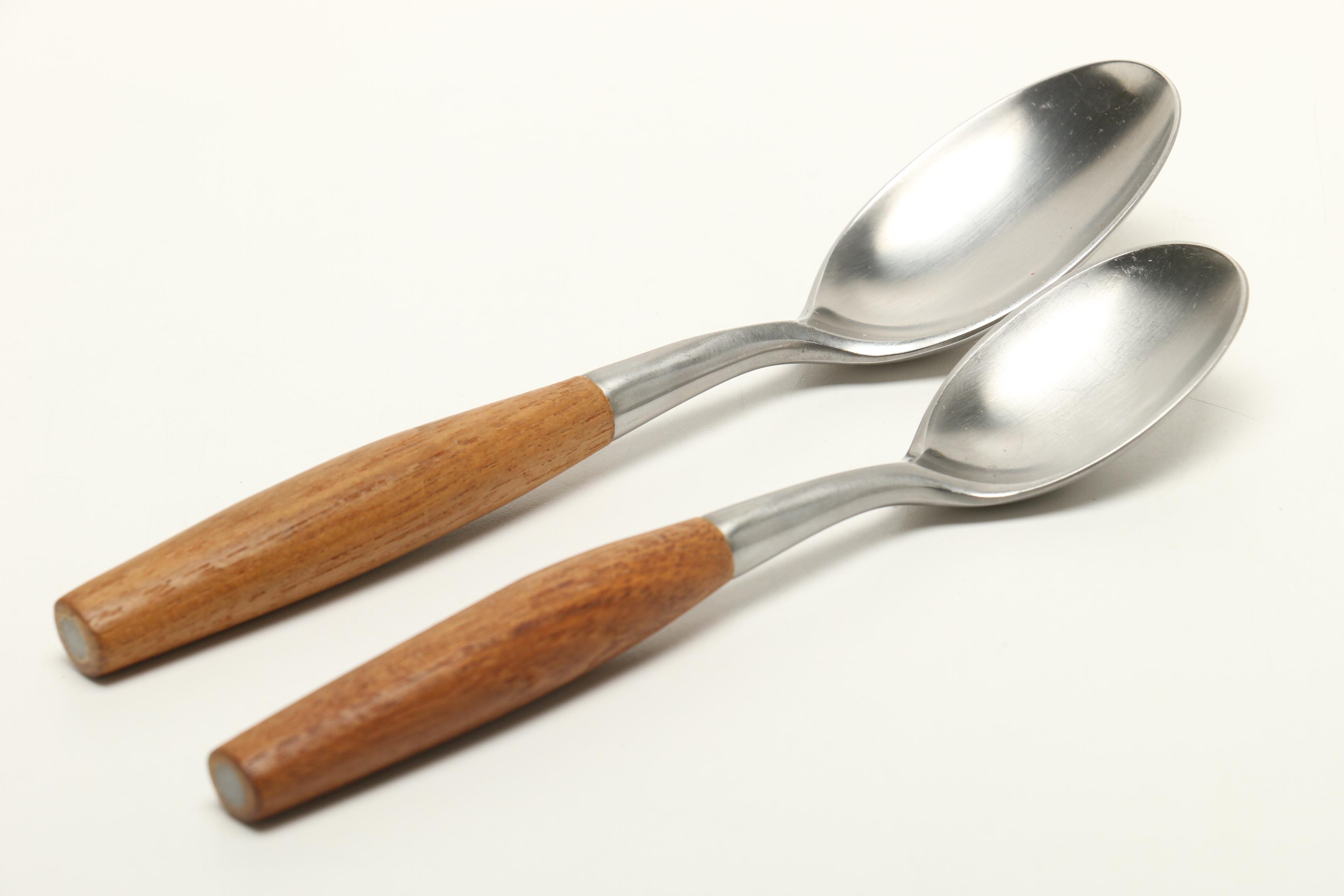 Dansk "Fjord" Flatware in Mahogany Chest