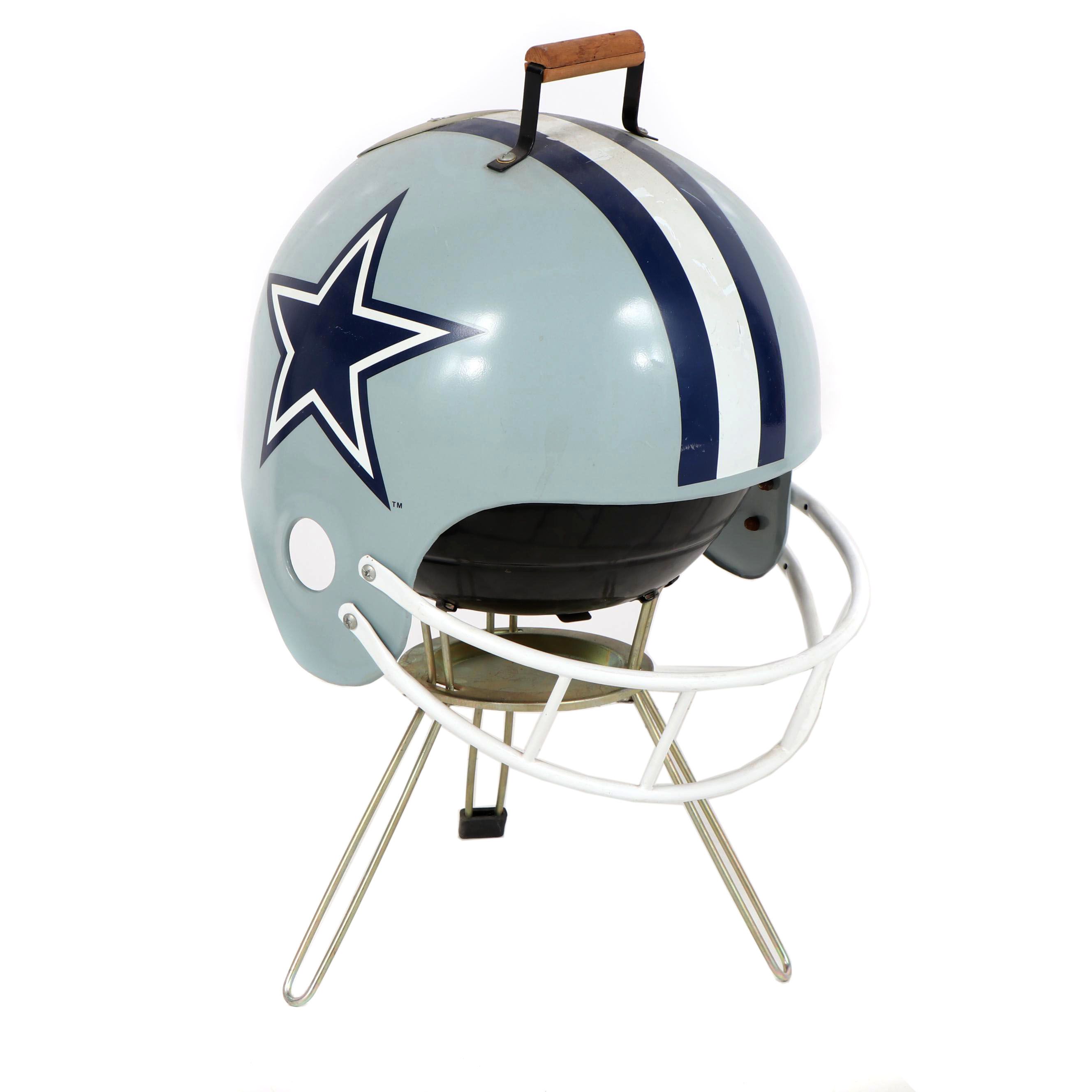 Vintage Dallas Cowboy's Helmet Miniature Tailgating BBQ Grill
