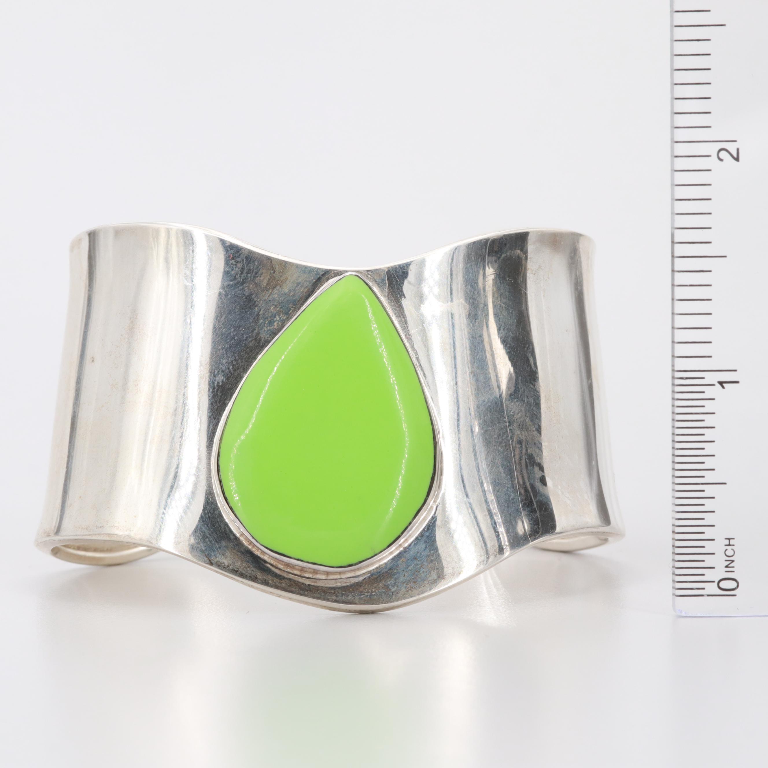 Sterling Silver Bracelets Including Imitation Gaspeite