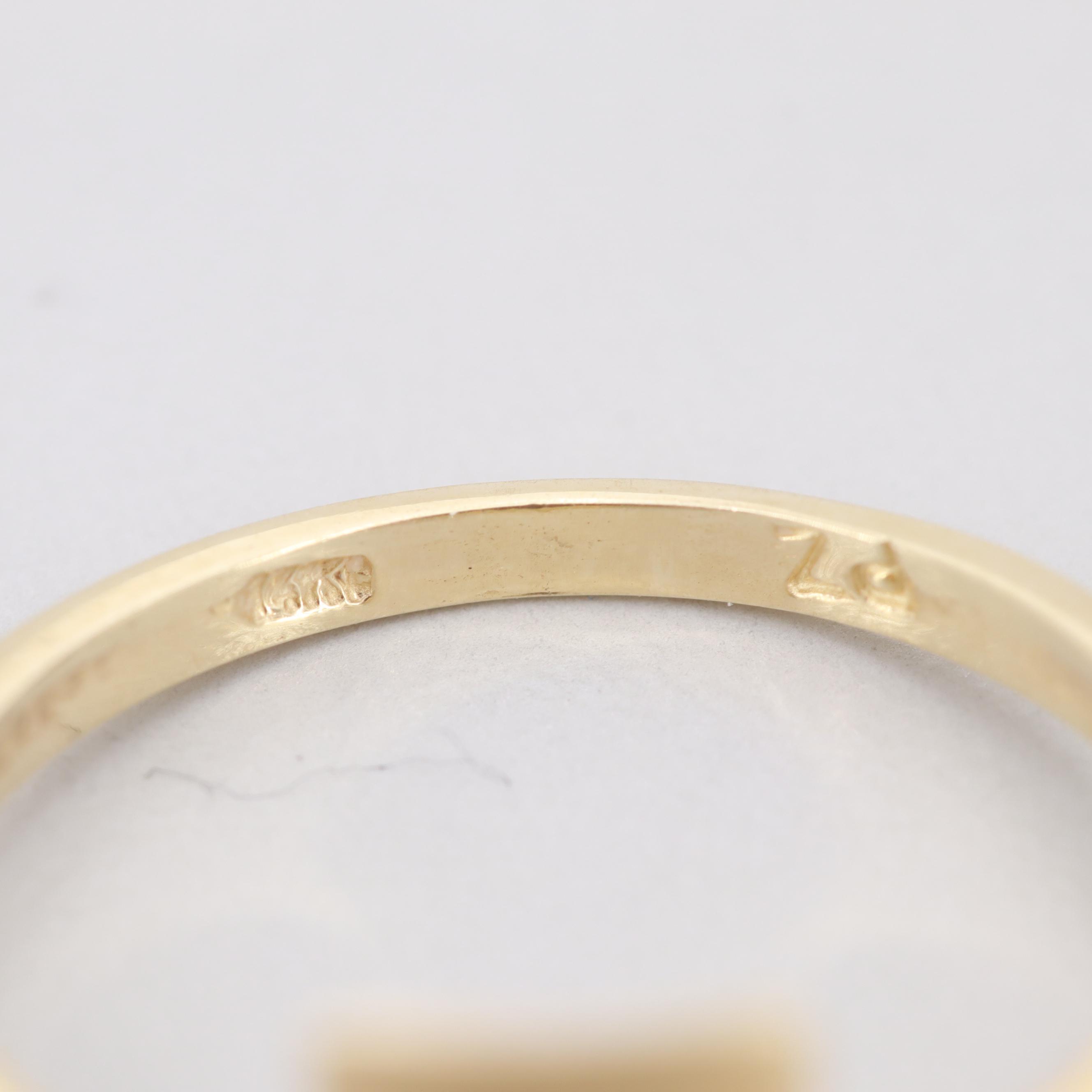 14K Yellow Gold Cubic Zirconia Ring