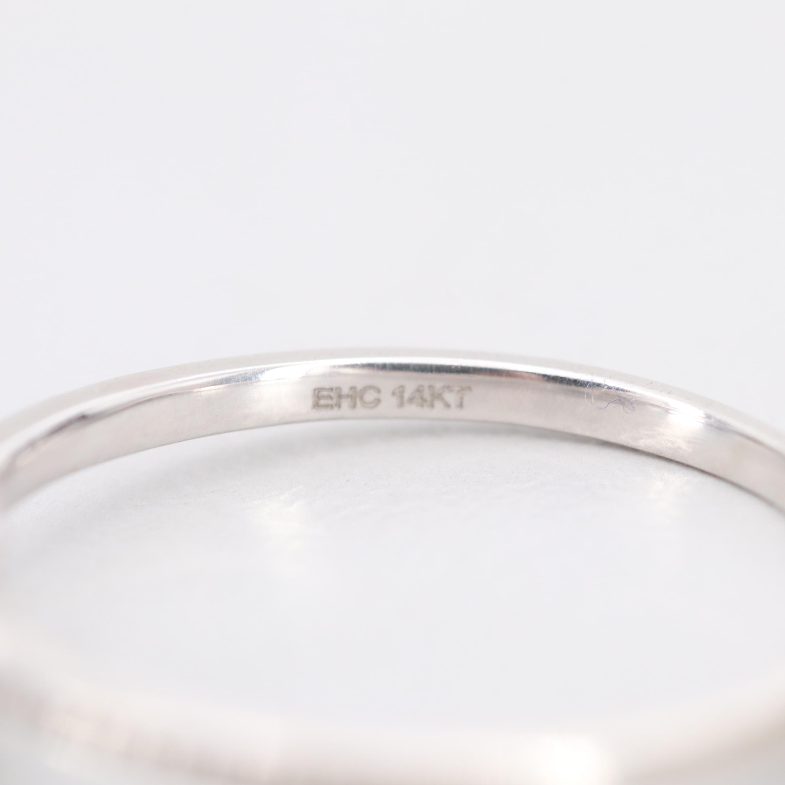 14K White Gold Cubic Zirconia Ring