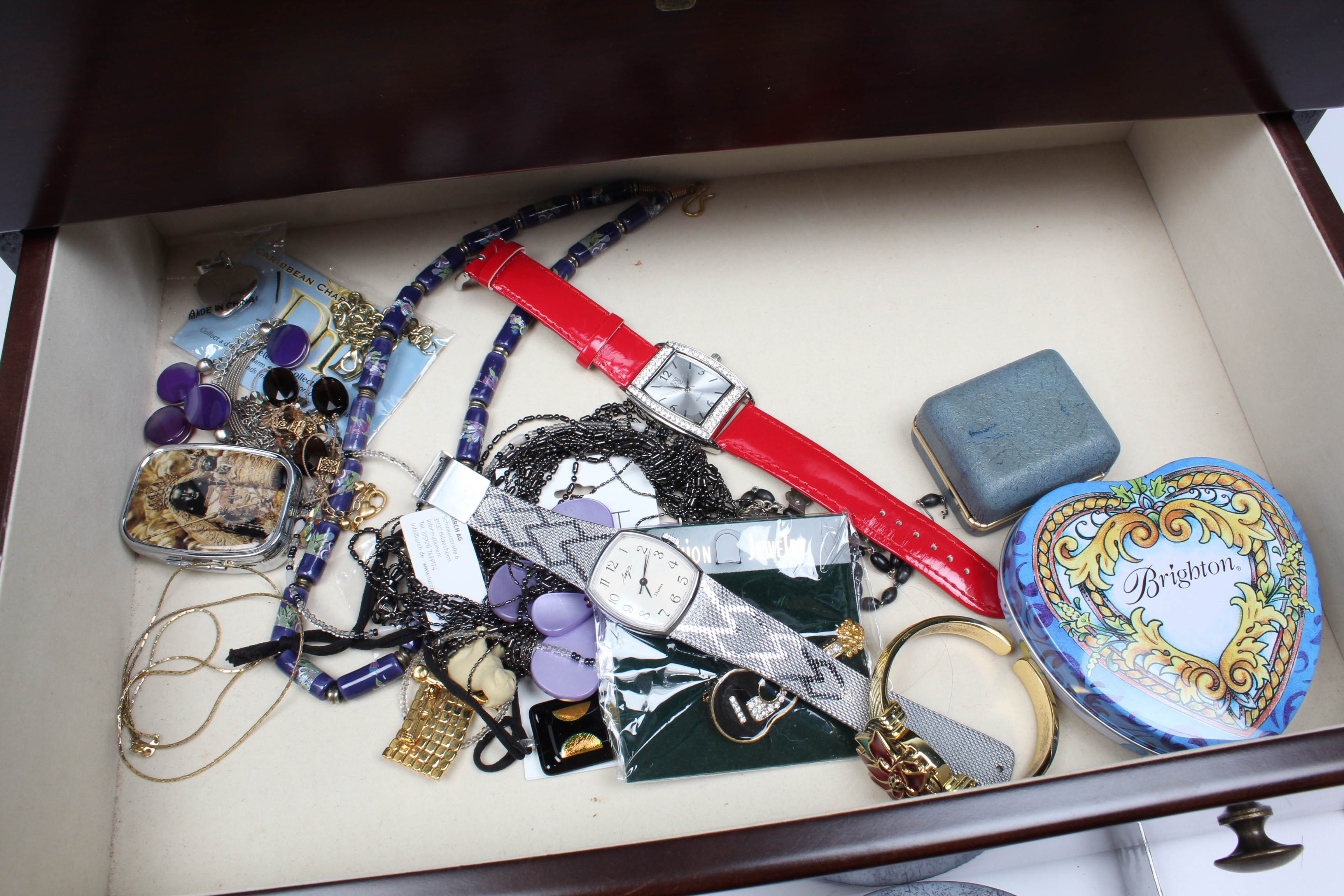 The Bombay Company Jewelry Box with Costume Jewelry