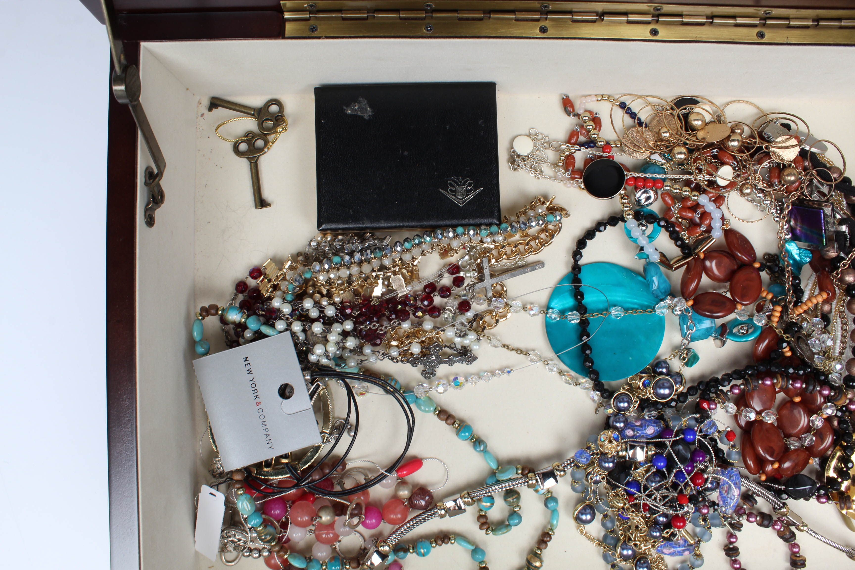 The Bombay Company Jewelry Box with Costume Jewelry