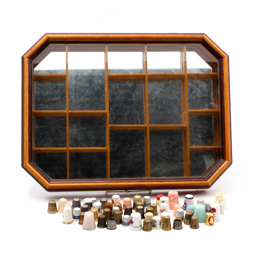 Thimble Collection with Display Case