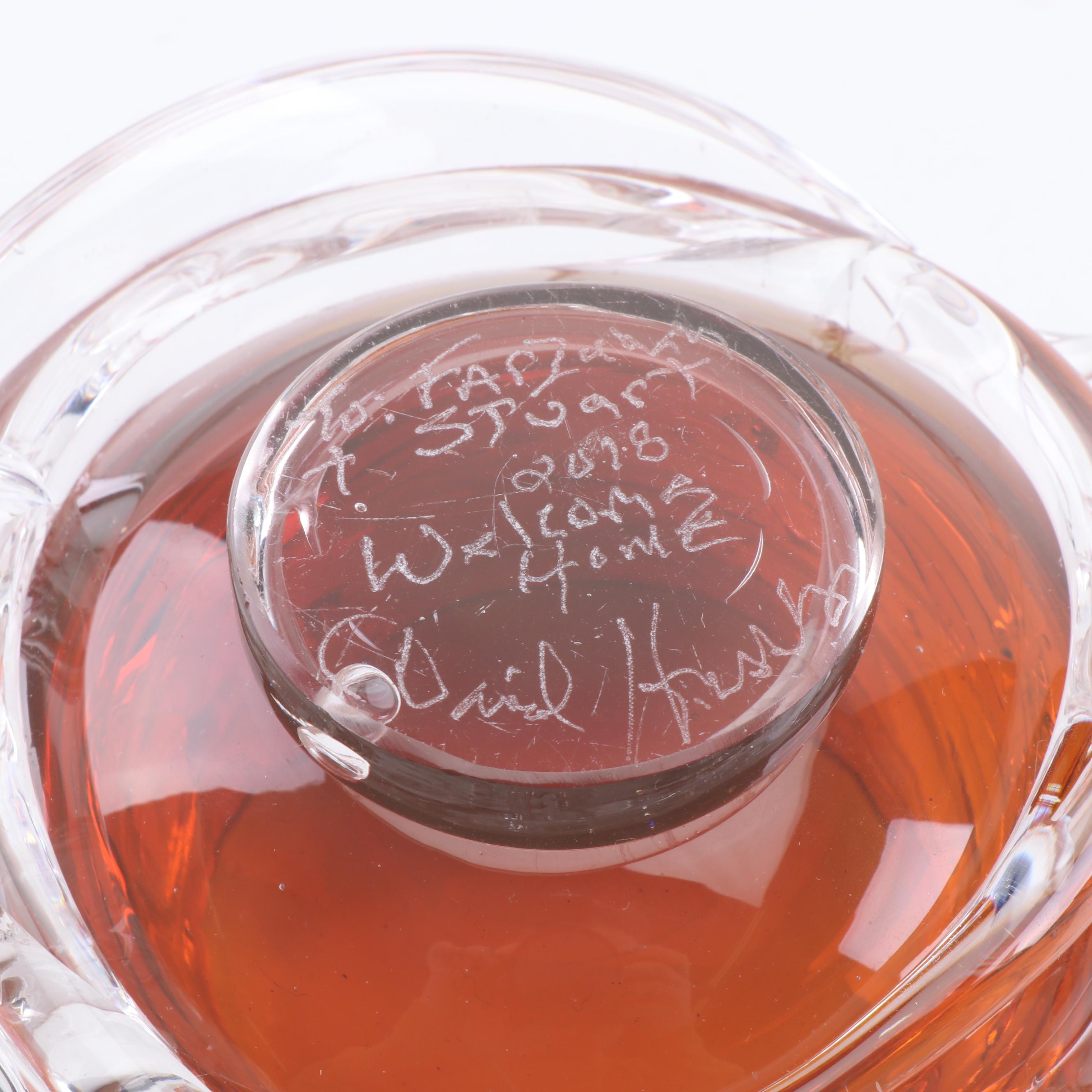 Signed Art Glass Bowl