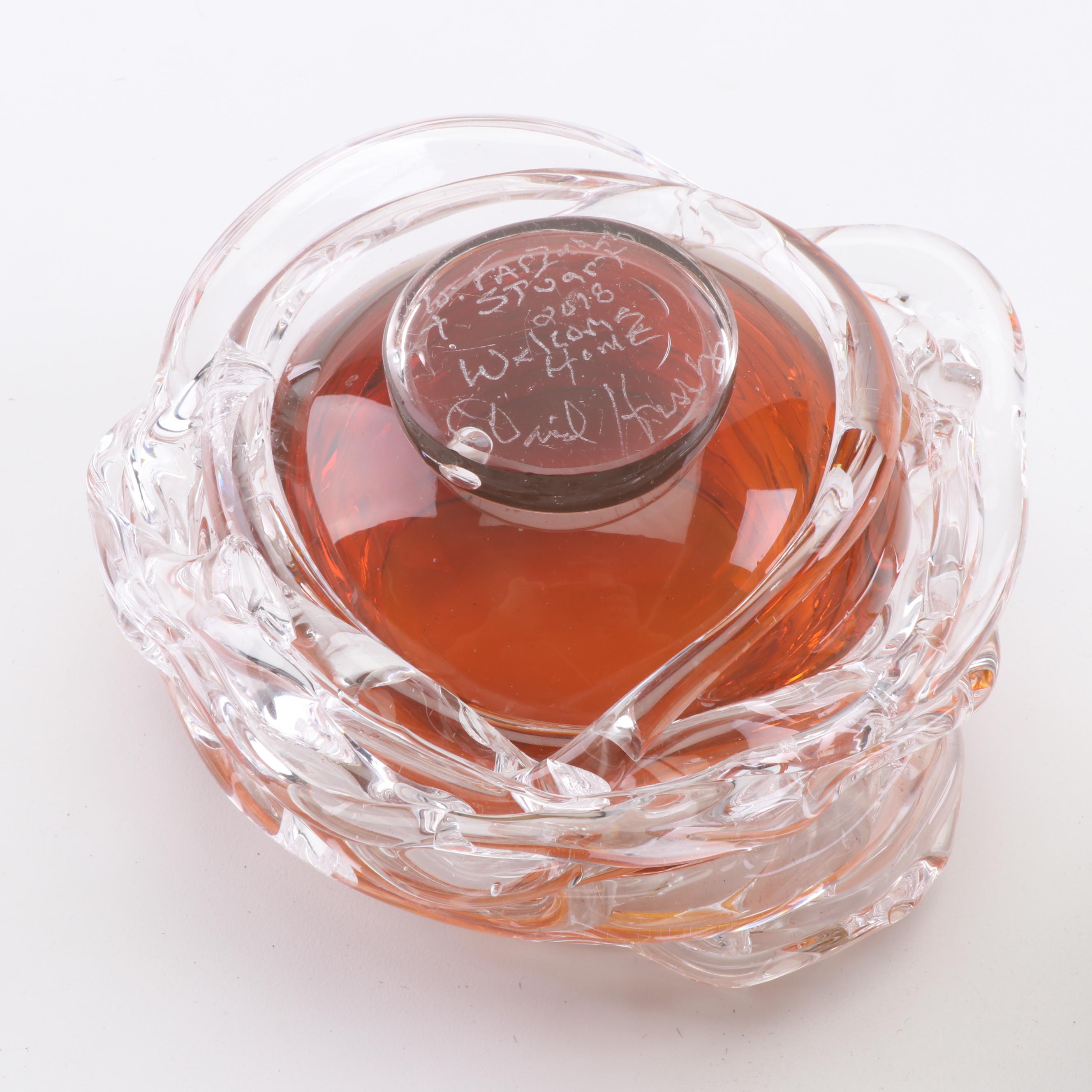 Signed Art Glass Bowl