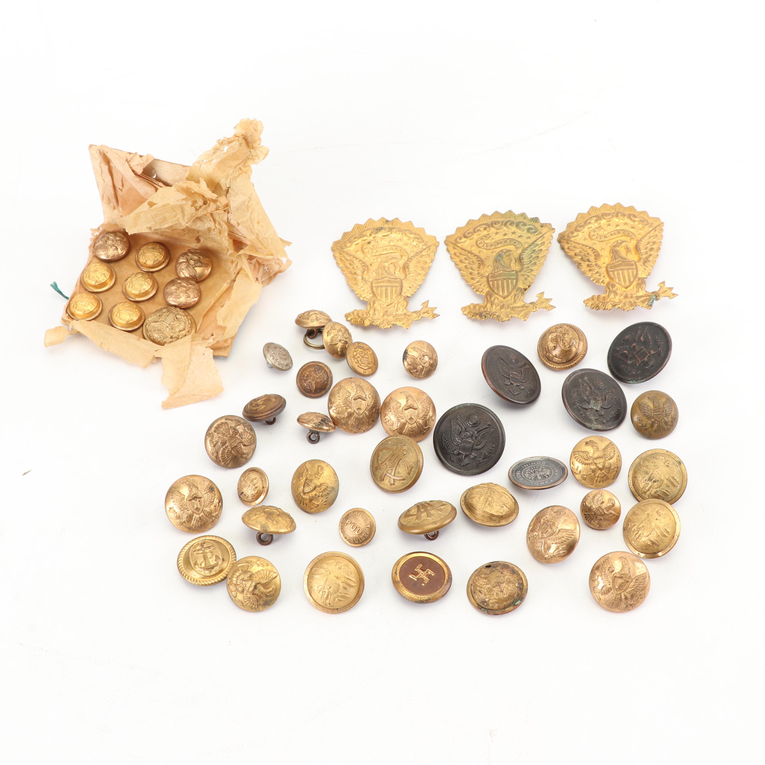 Archive of the Garner Family of Iowa, Civil War and Other Military Brass Buttons