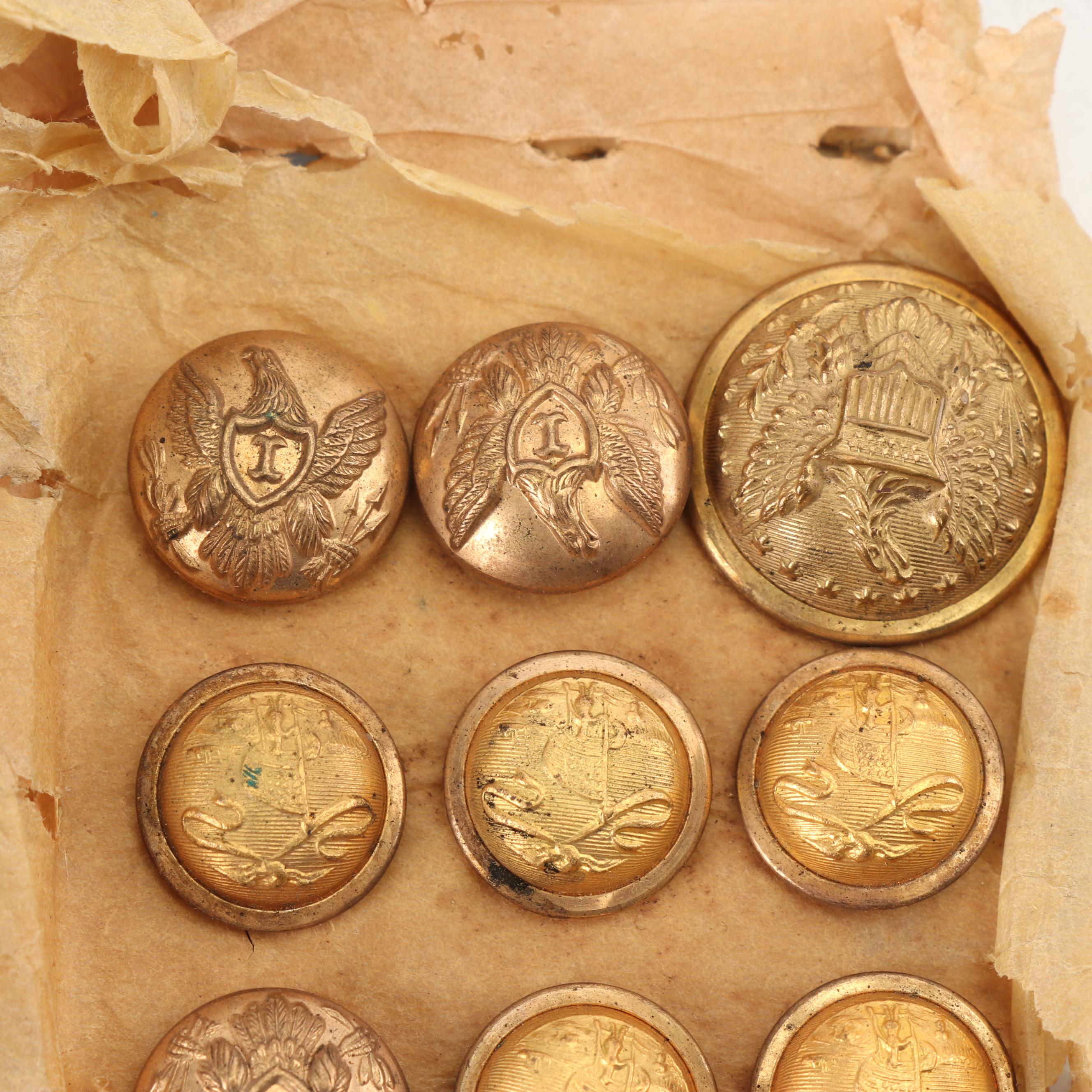 Archive of the Garner Family of Iowa, Civil War and Other Military Brass Buttons