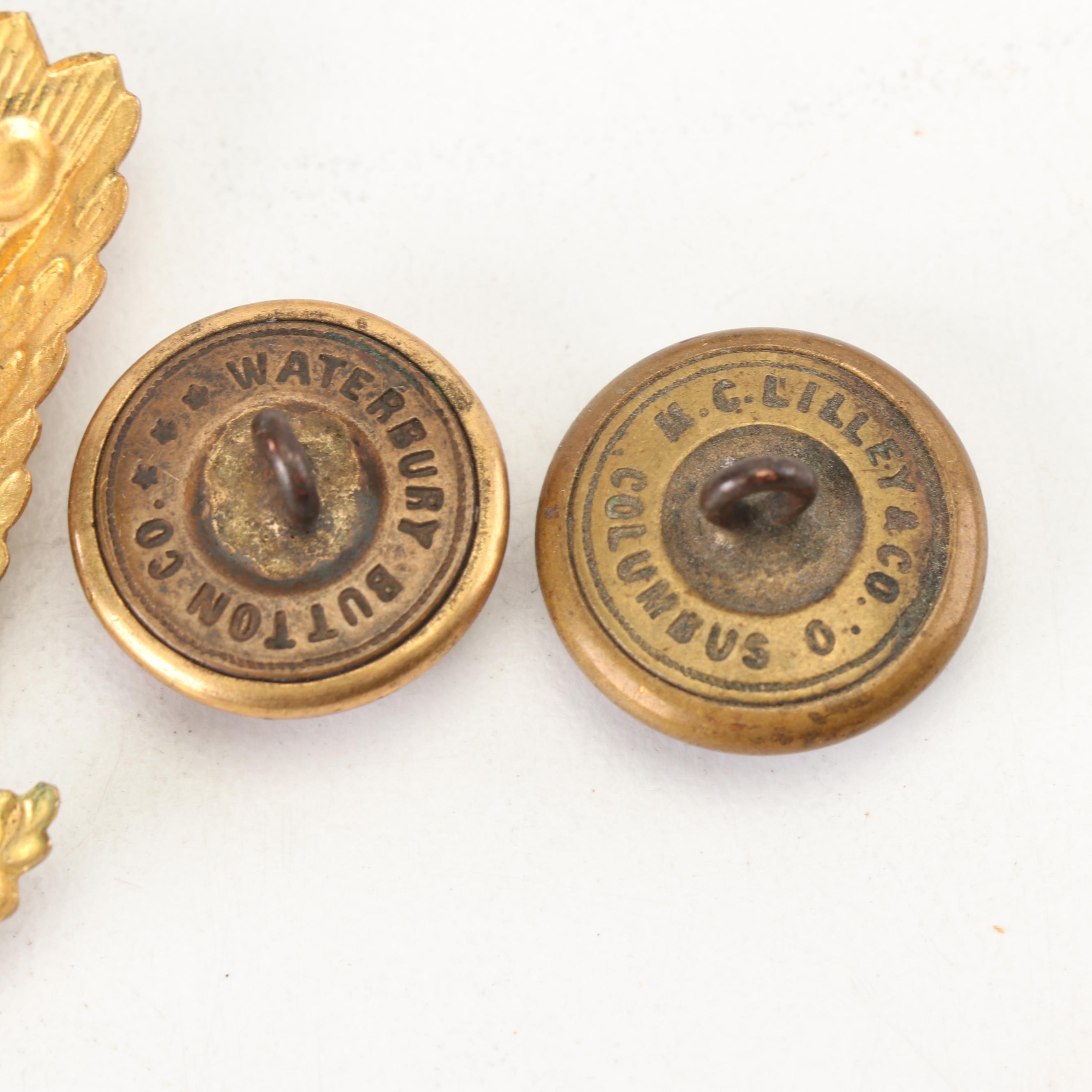 Archive of the Garner Family of Iowa, Civil War and Other Military Brass Buttons