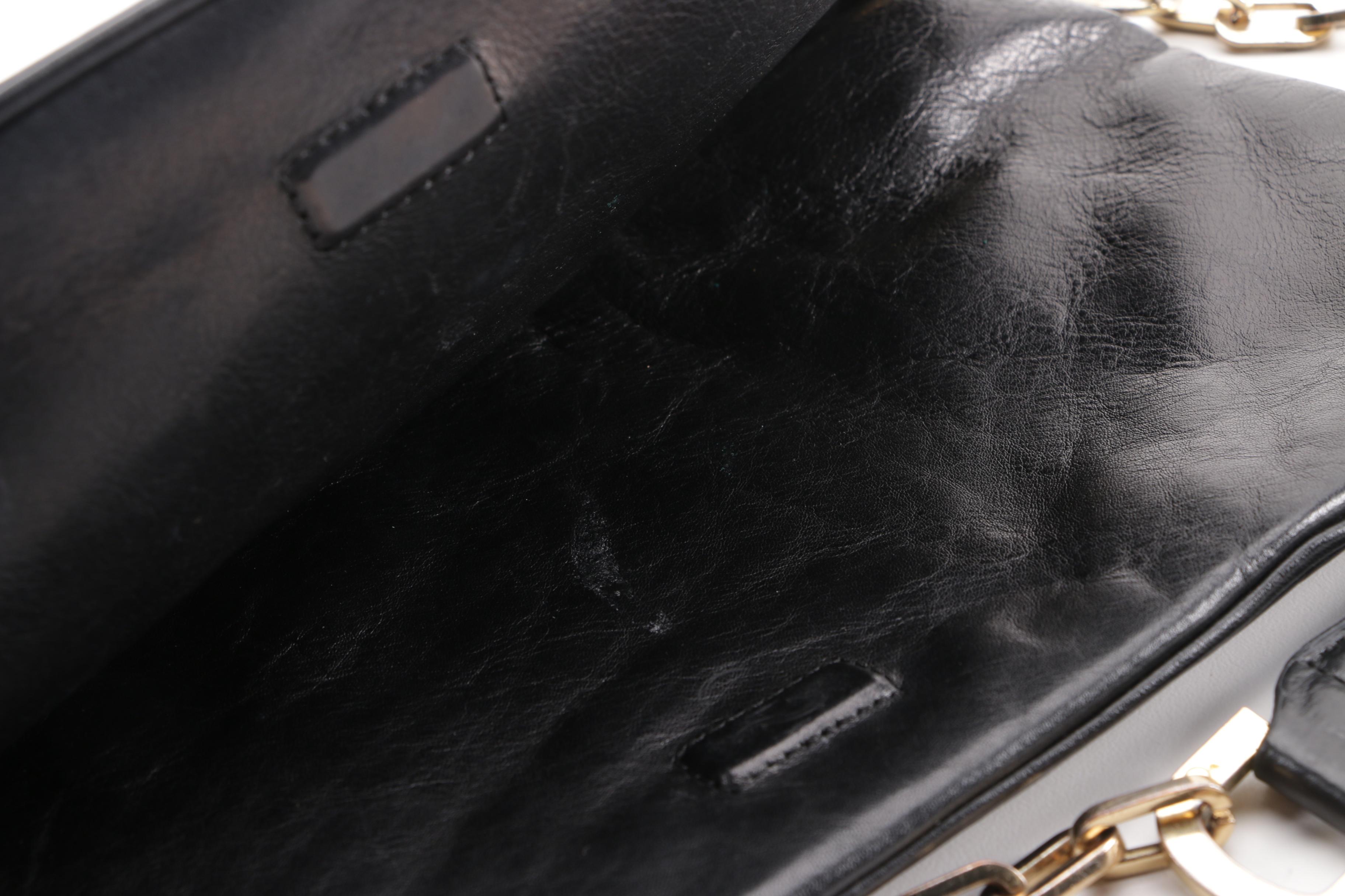 Tory Burch Bombe Reva Black Leather Convertible Clutch