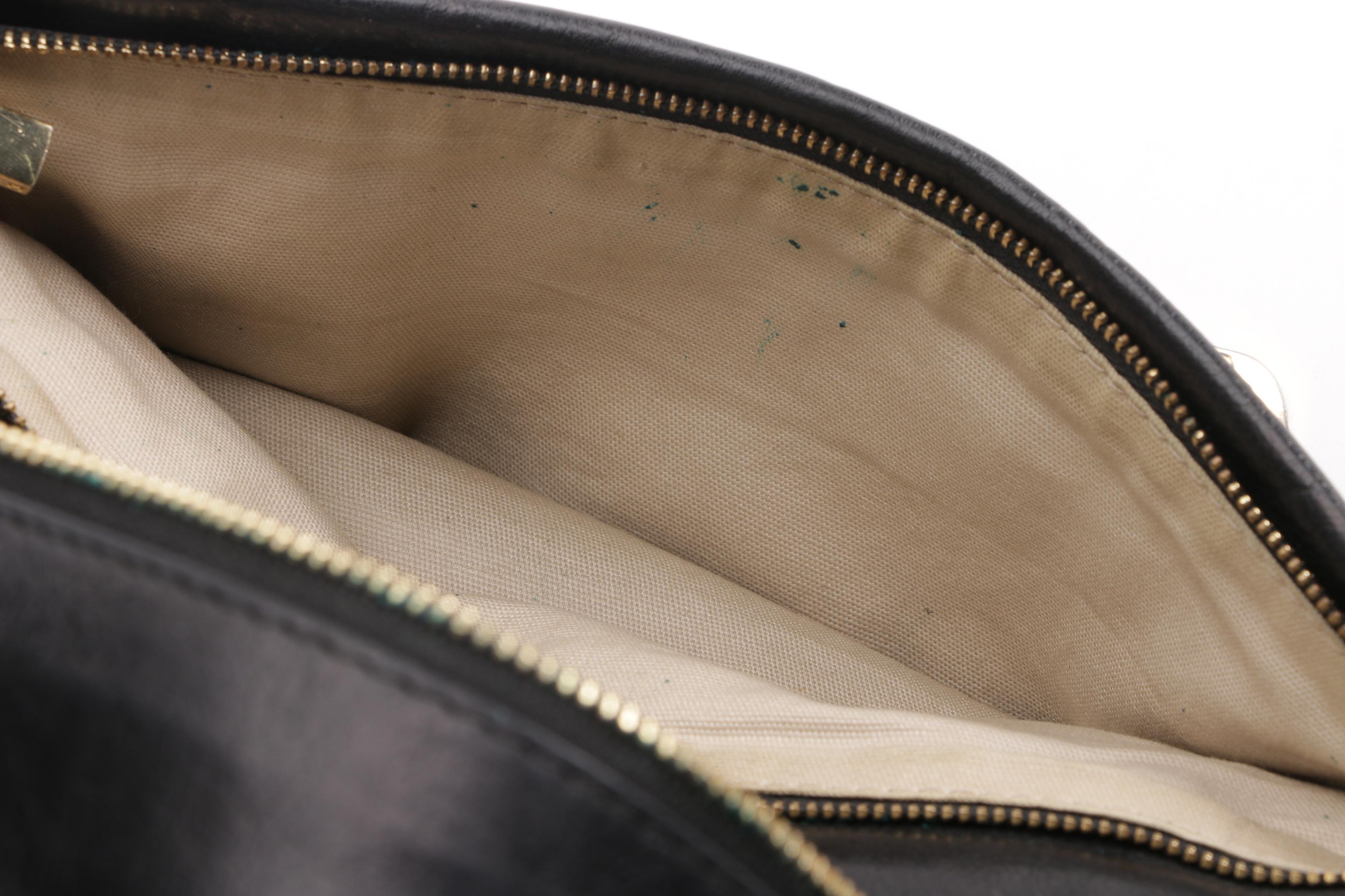 Tory Burch Bombe Reva Black Leather Convertible Clutch