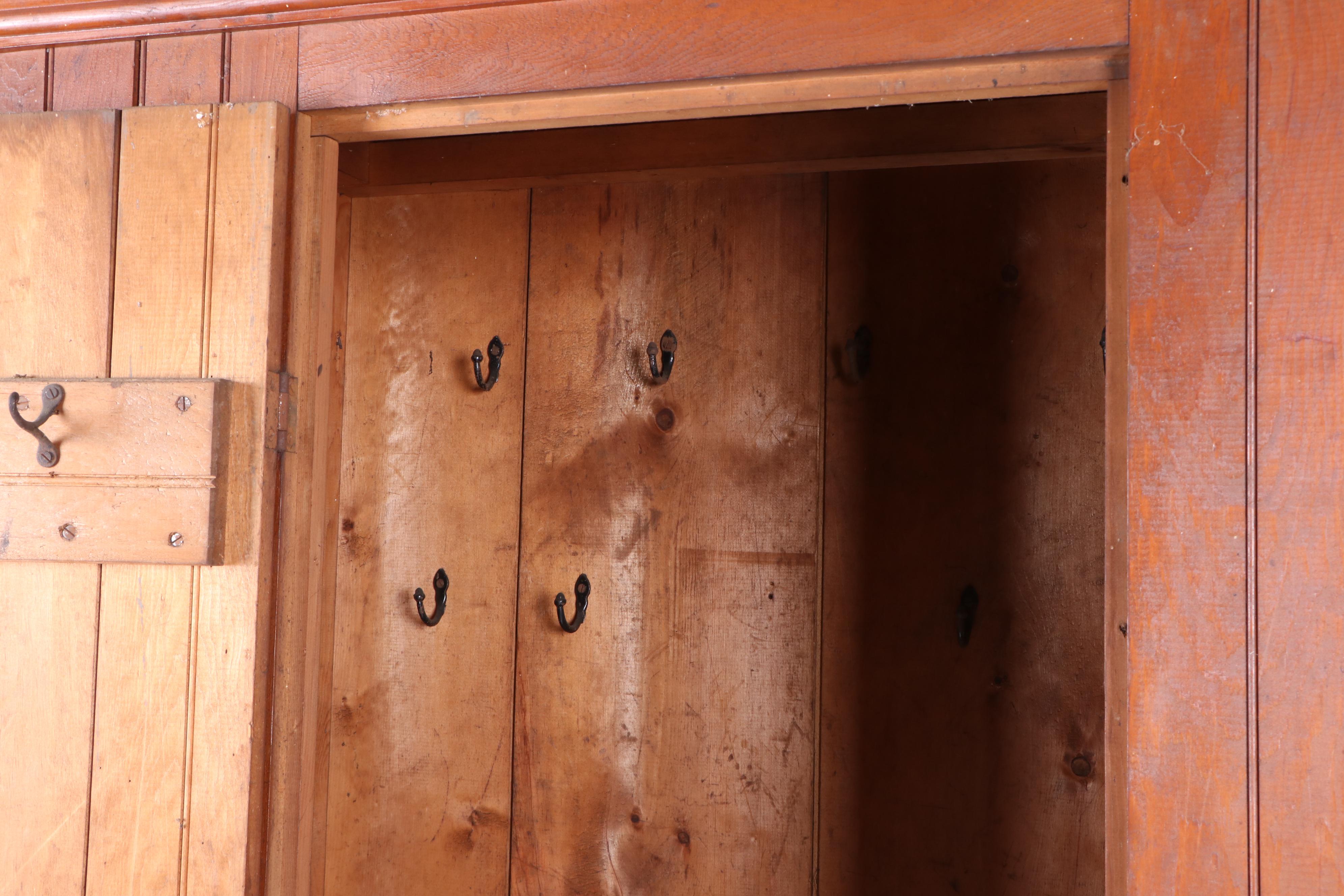 Cedar Storage Cabinet with Interior Hooks, Early 19th Century