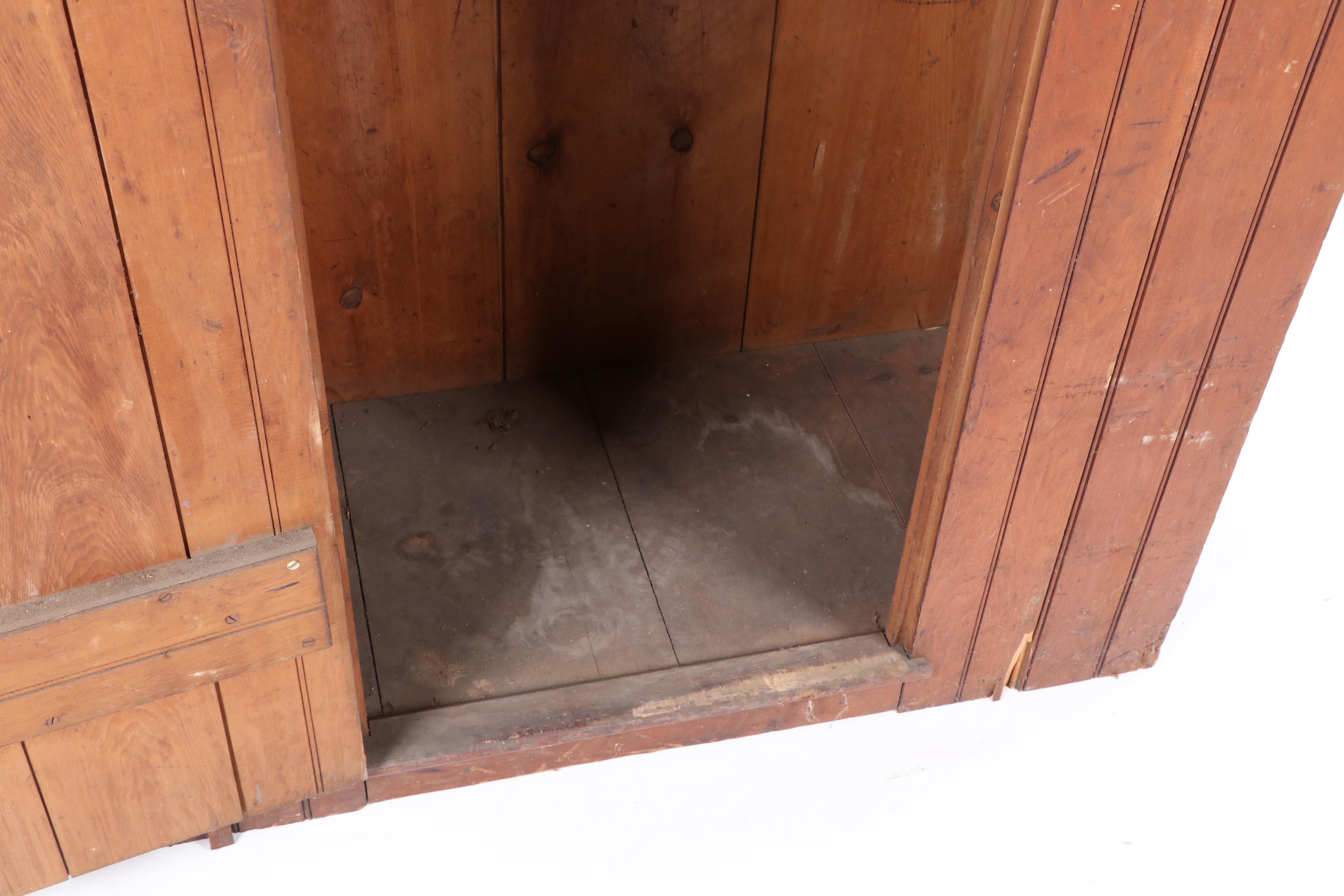 Cedar Storage Cabinet with Interior Hooks, Early 19th Century