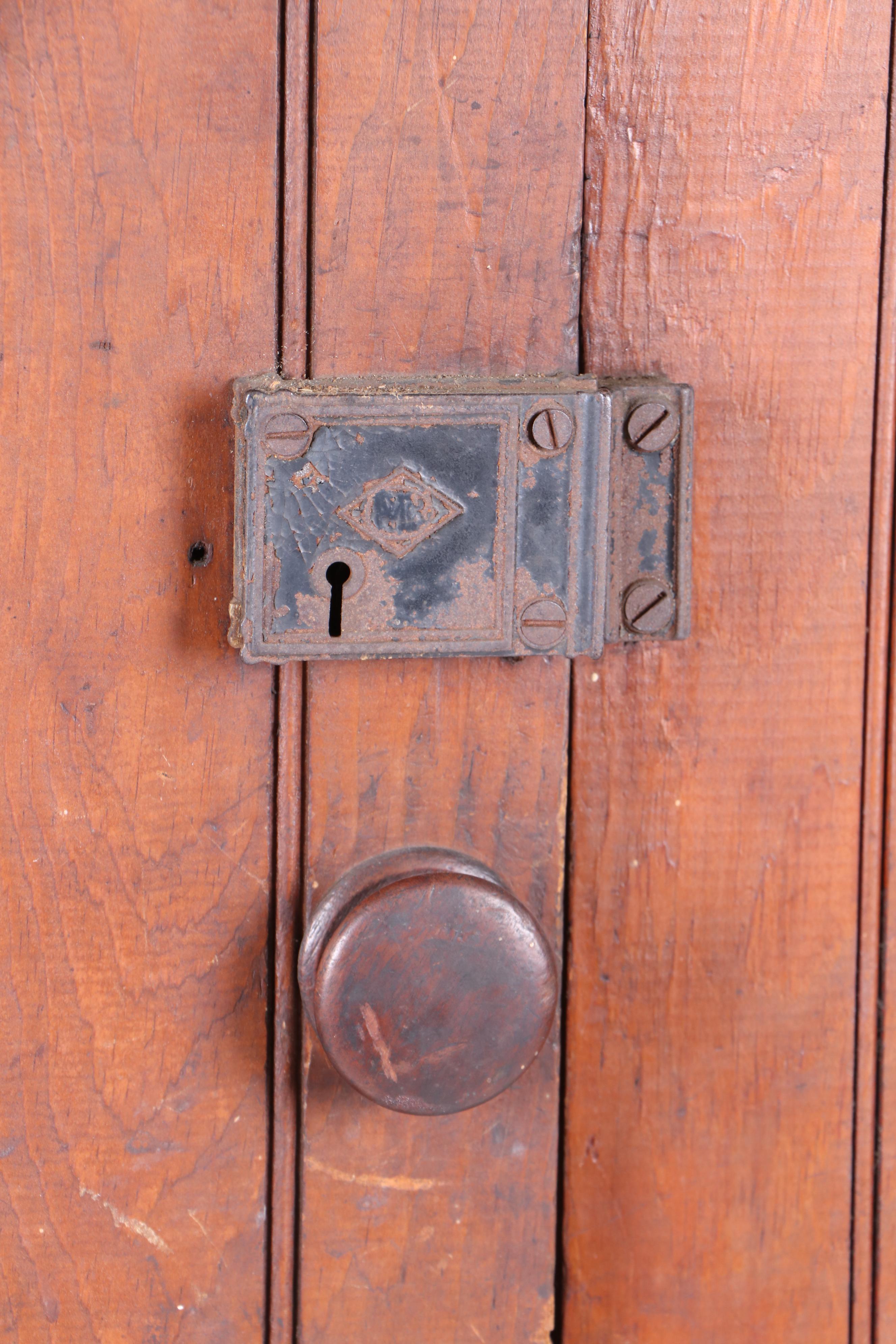 Cedar Storage Cabinet with Interior Hooks, Early 19th Century