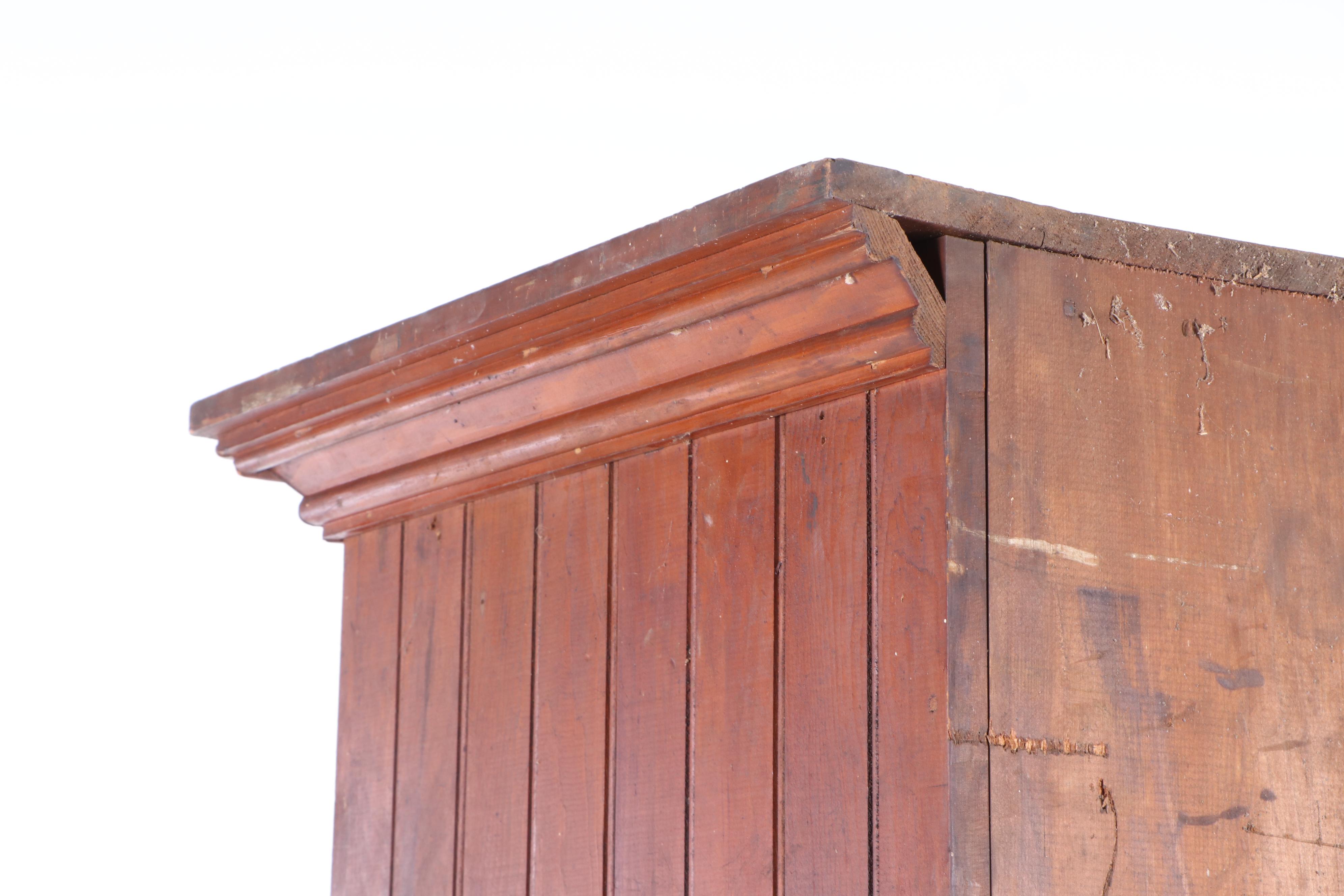 Cedar Storage Cabinet with Interior Hooks, Early 19th Century