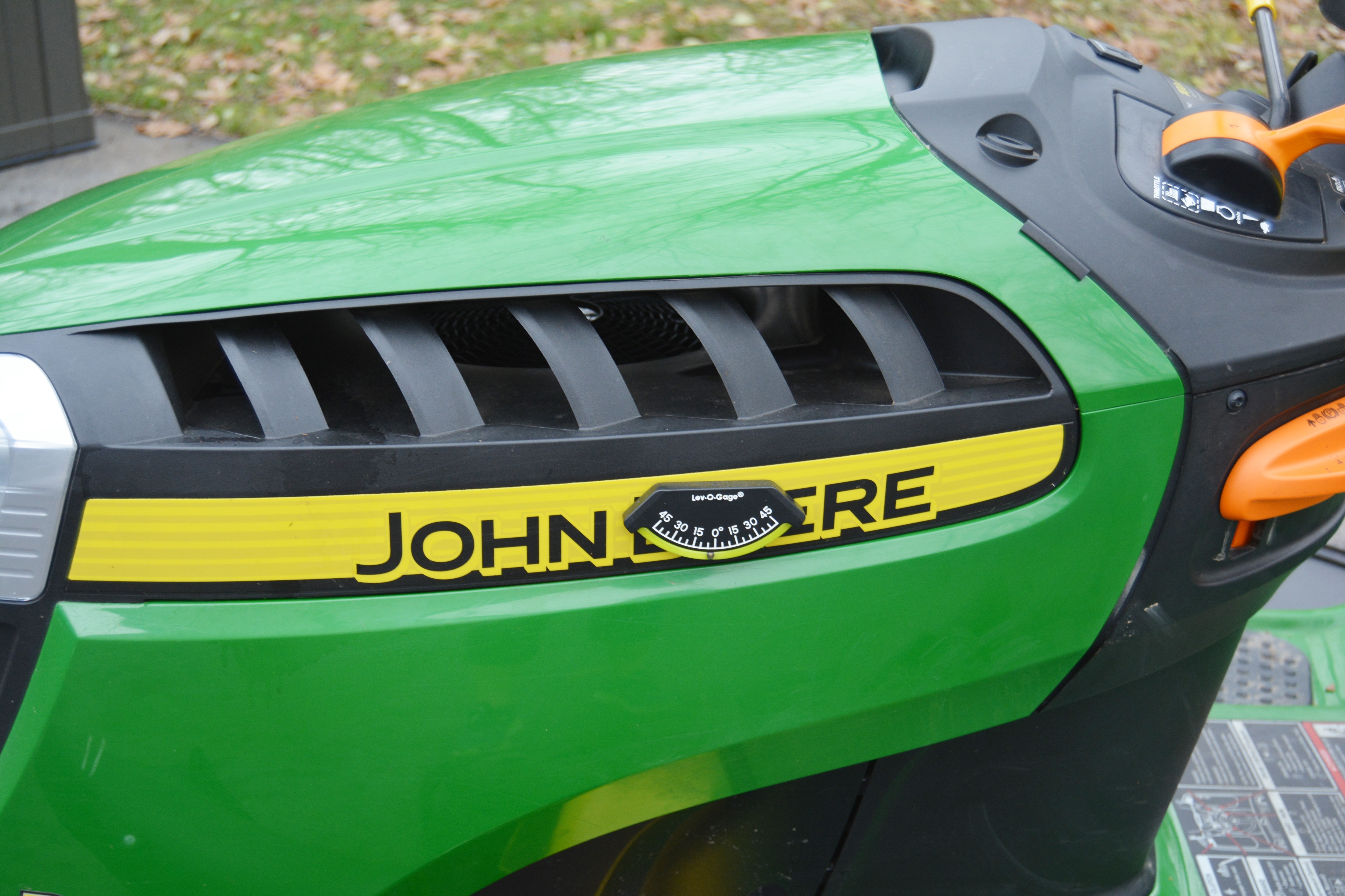 John Deere D125 "100 Series" V-Twin Engine Riding Mower with Accessories