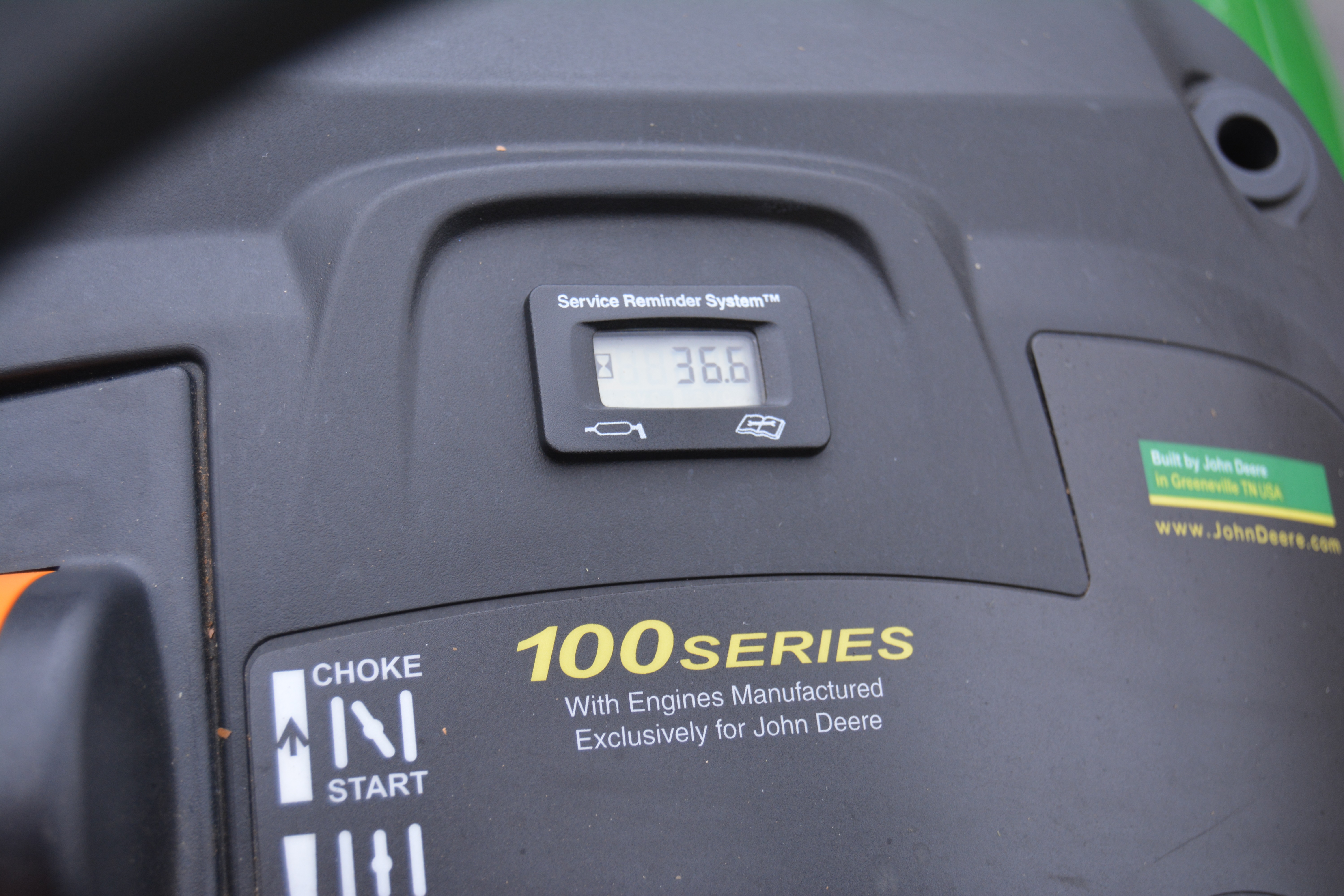 John Deere D125 "100 Series" V-Twin Engine Riding Mower with Accessories