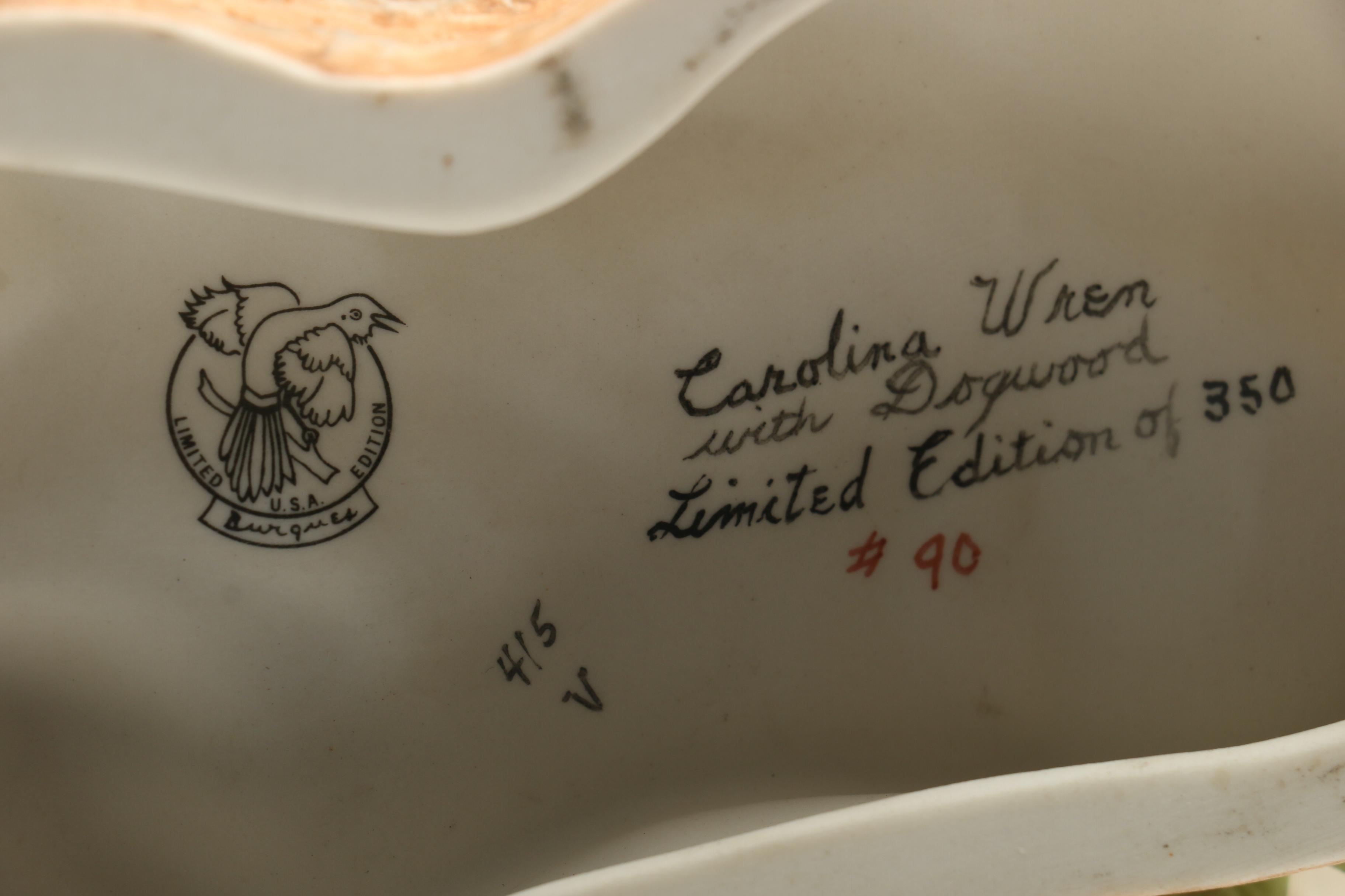 Irving C. Burgues "Carolina Wren with Dogwood"