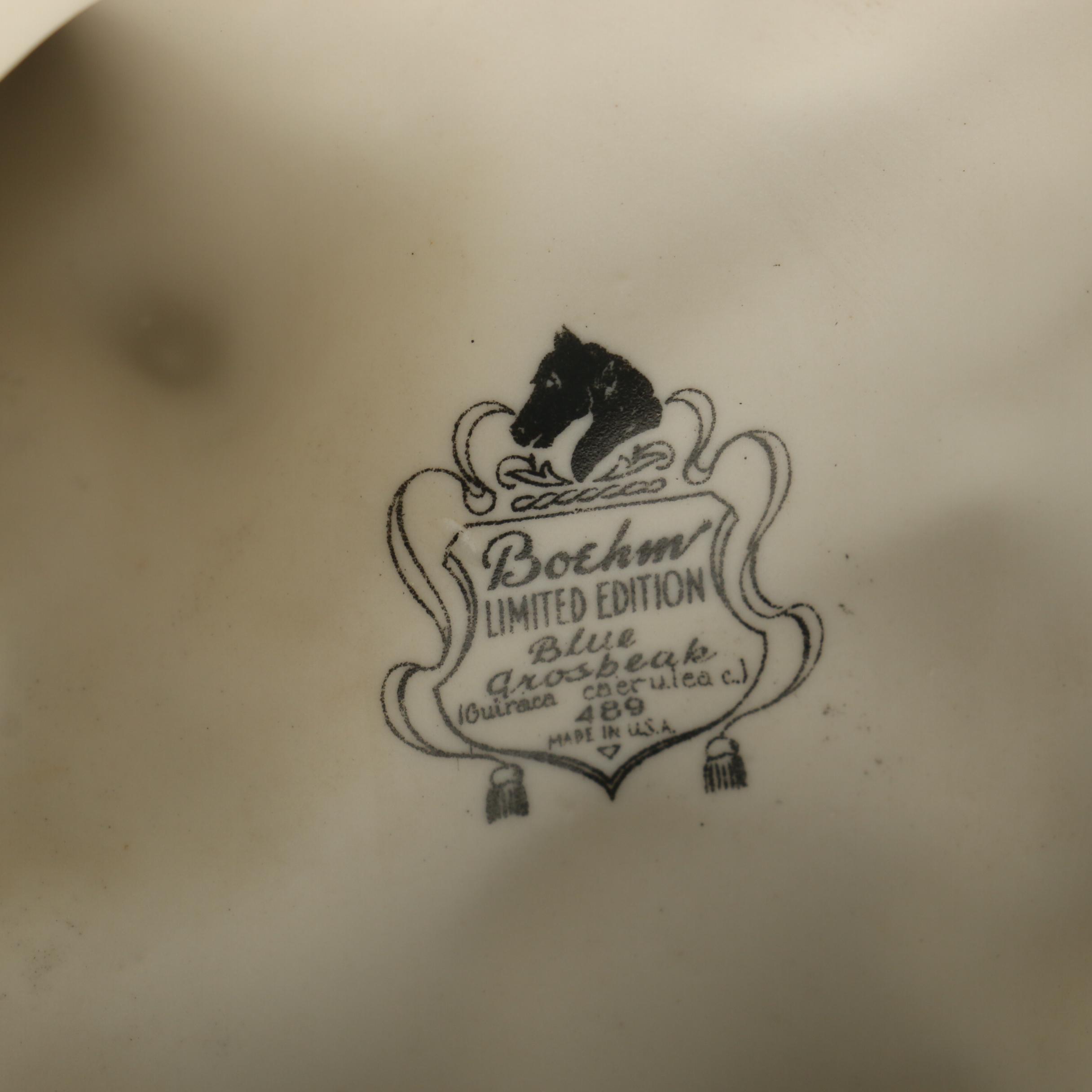 Boehm Limited Edition "Blue Grosbeak" Porcelain Sculpture