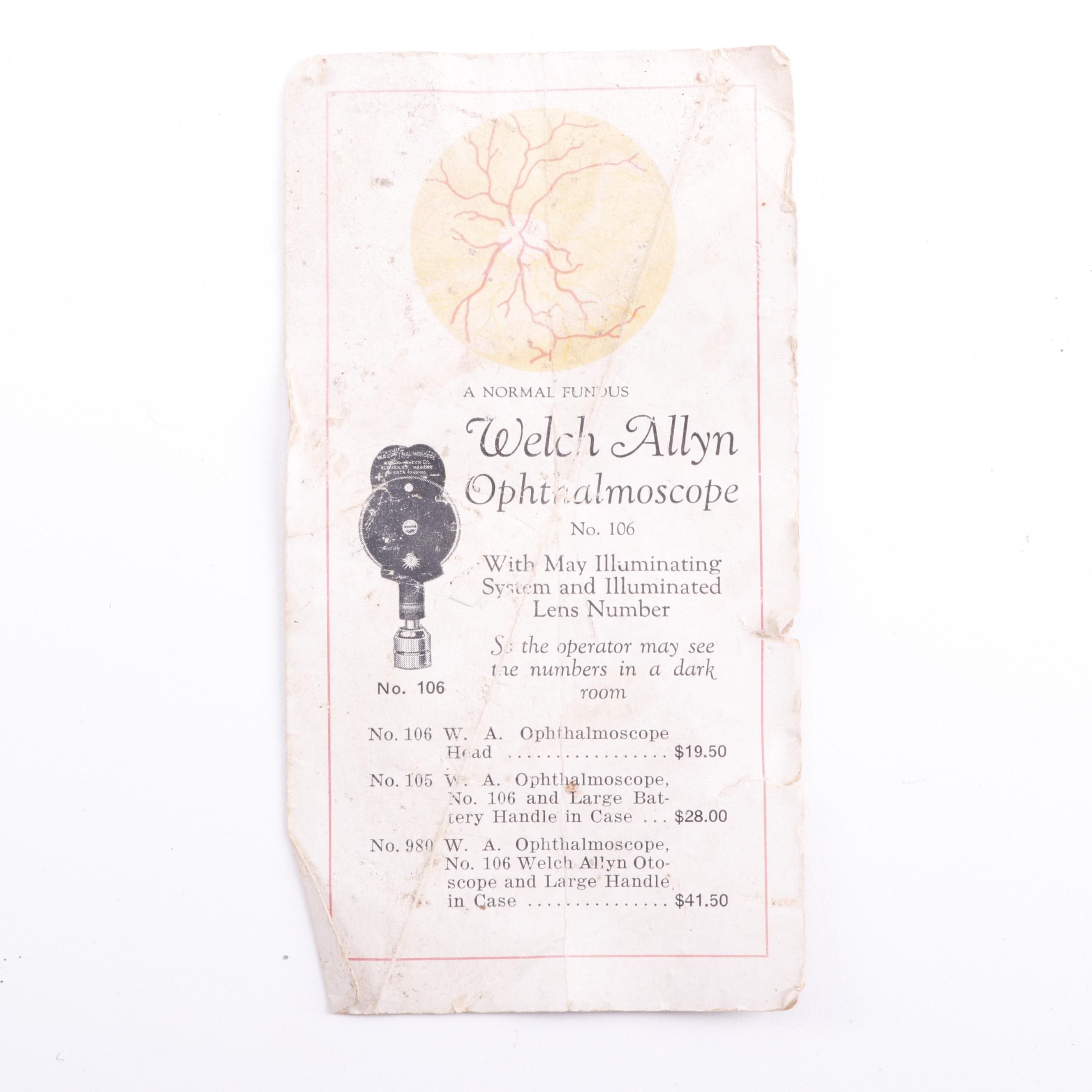 Vintage Welch Allyn Ophthalmoscope