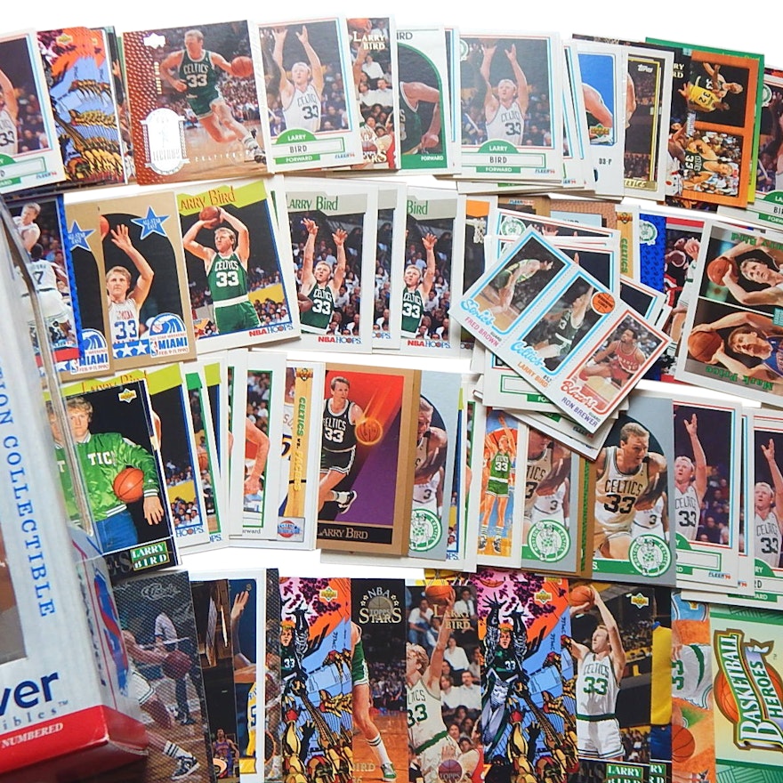 HOF Larry Bird Basketball Cards with Bobbleheads with Rookie Insert Card