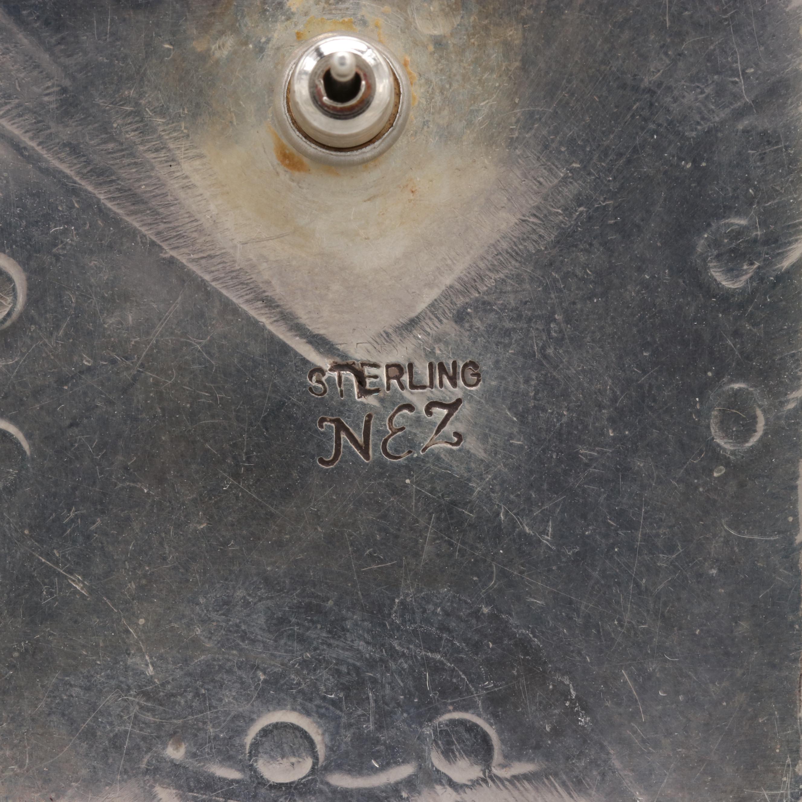 Michael Nez Navajo Diné Sterling Silver Turquoise Earrings