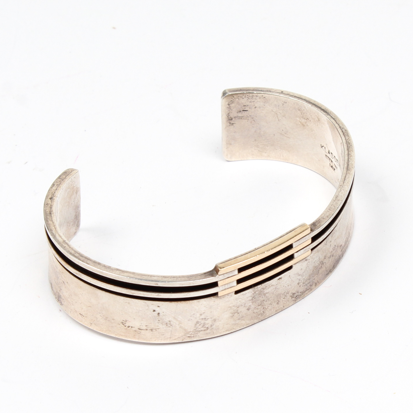 Klassen Sterling Silver and 14K Yellow Gold Bracelet