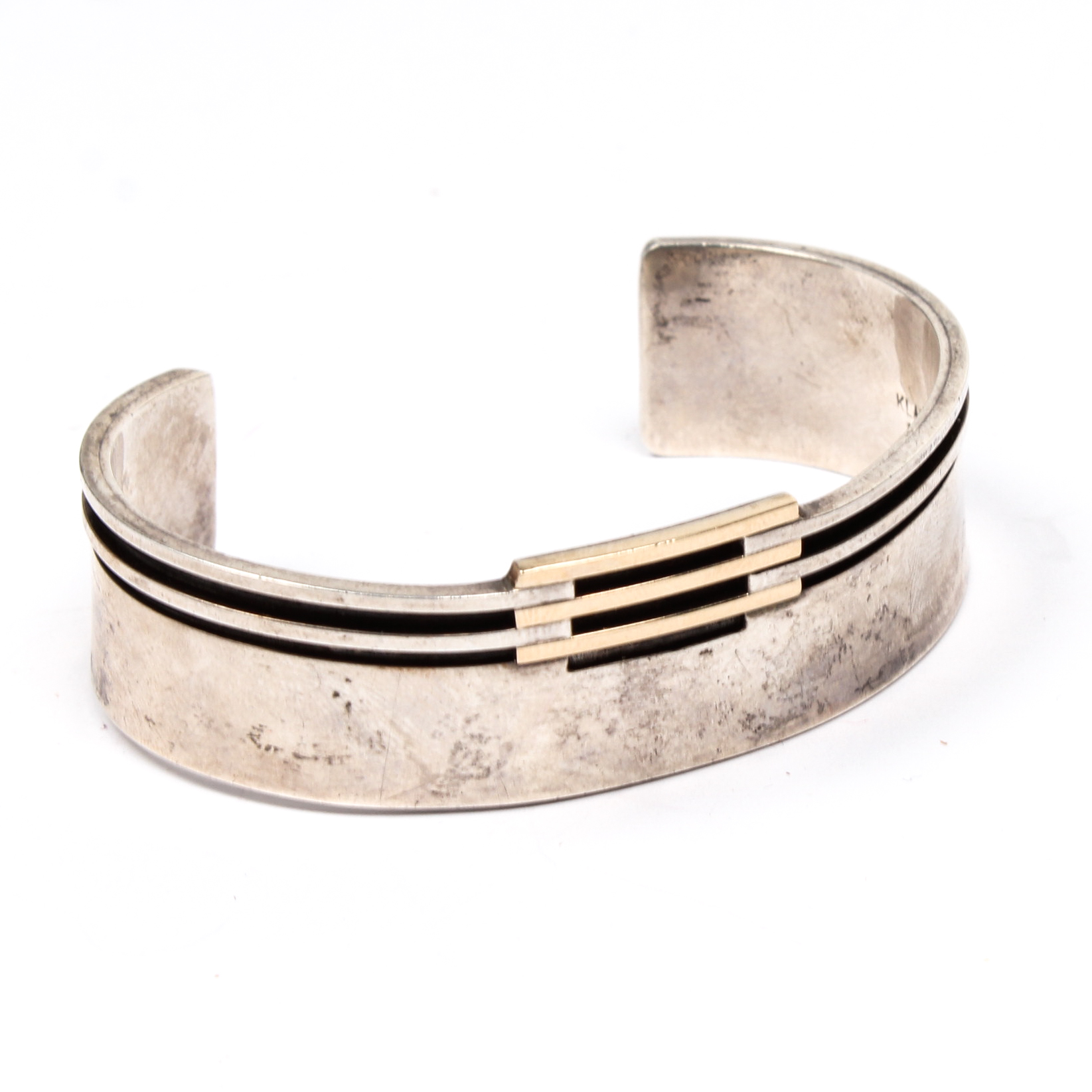 Klassen Sterling Silver and 14K Yellow Gold Bracelet