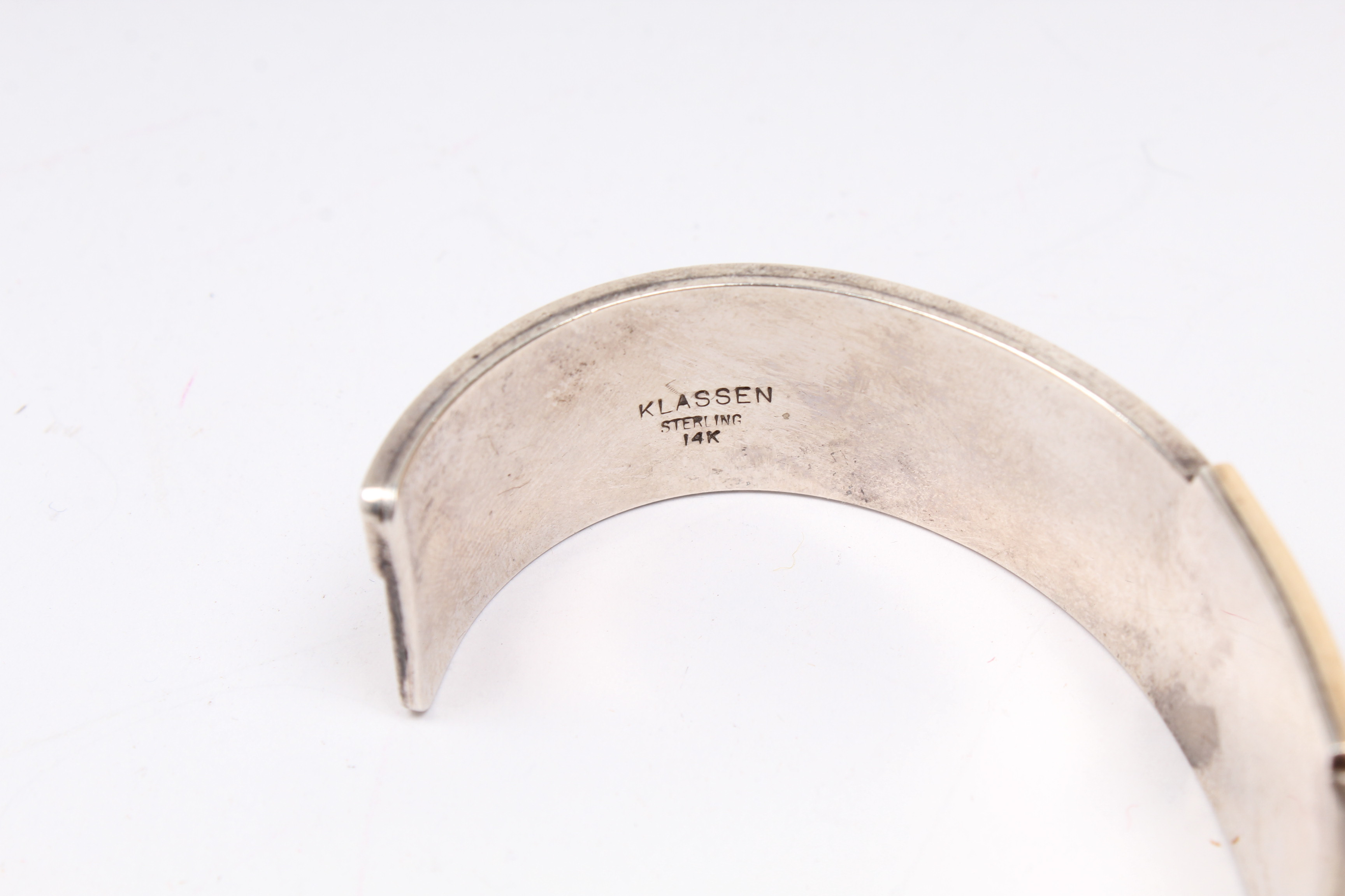 Klassen Sterling Silver and 14K Yellow Gold Bracelet