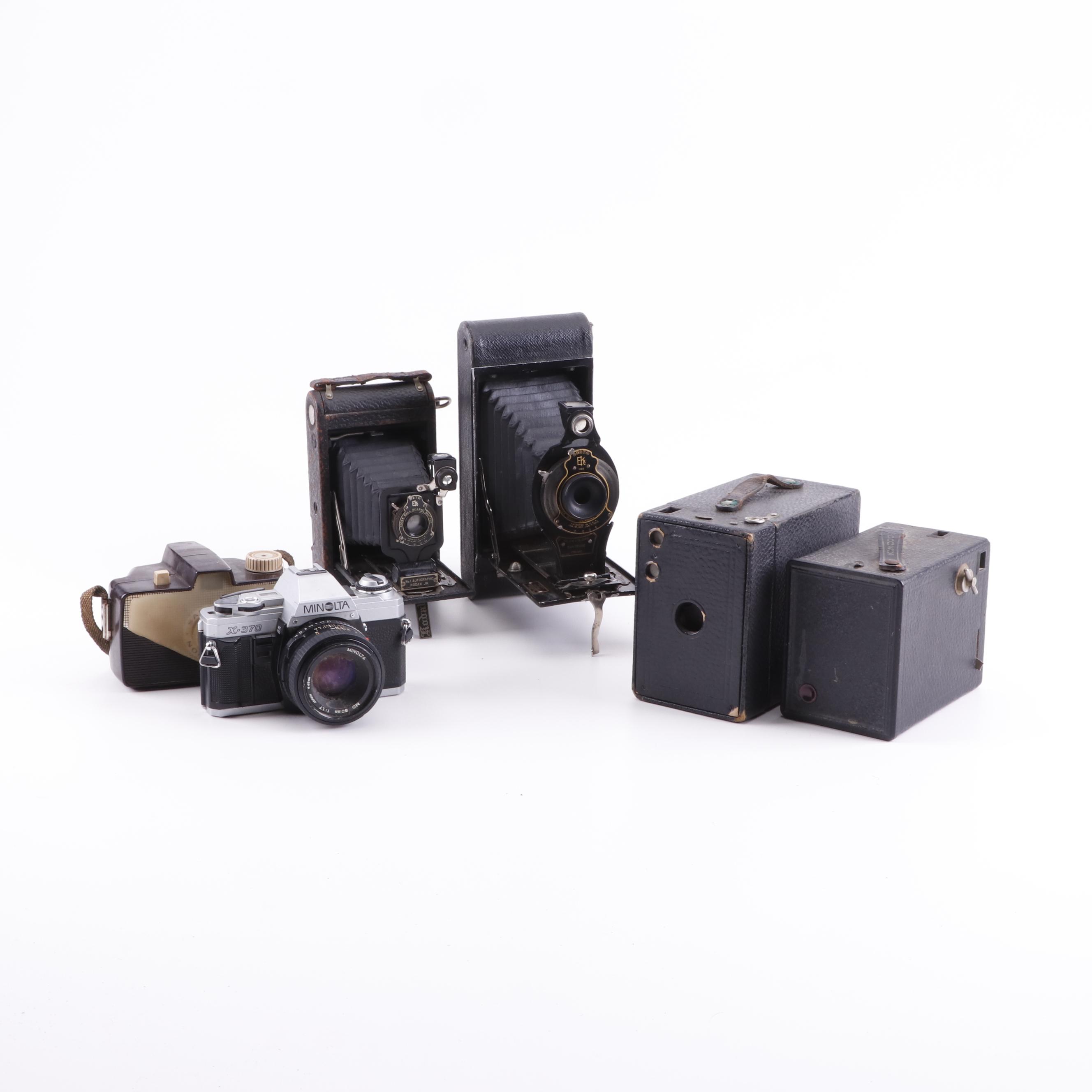 Cameras Including Kodak Jr., Kodak Folding, Sawyer's Nomad and Others