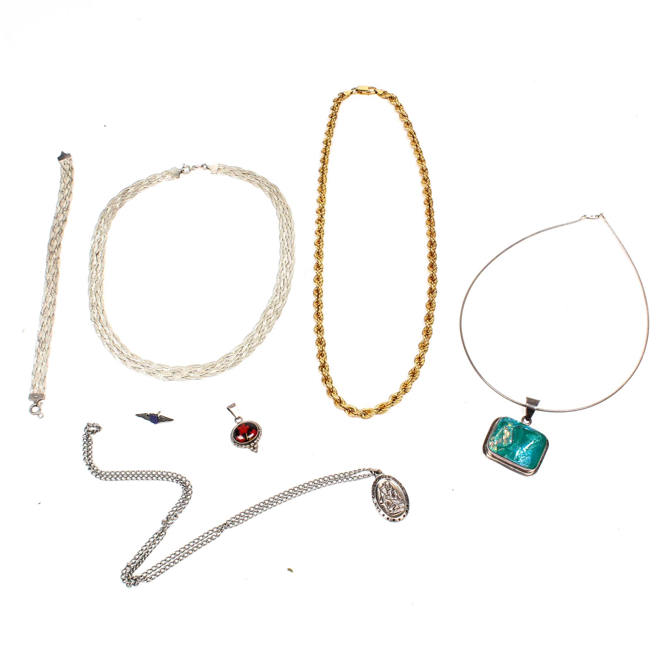 Sterling Silver Necklaces, Bracelet and Pendants