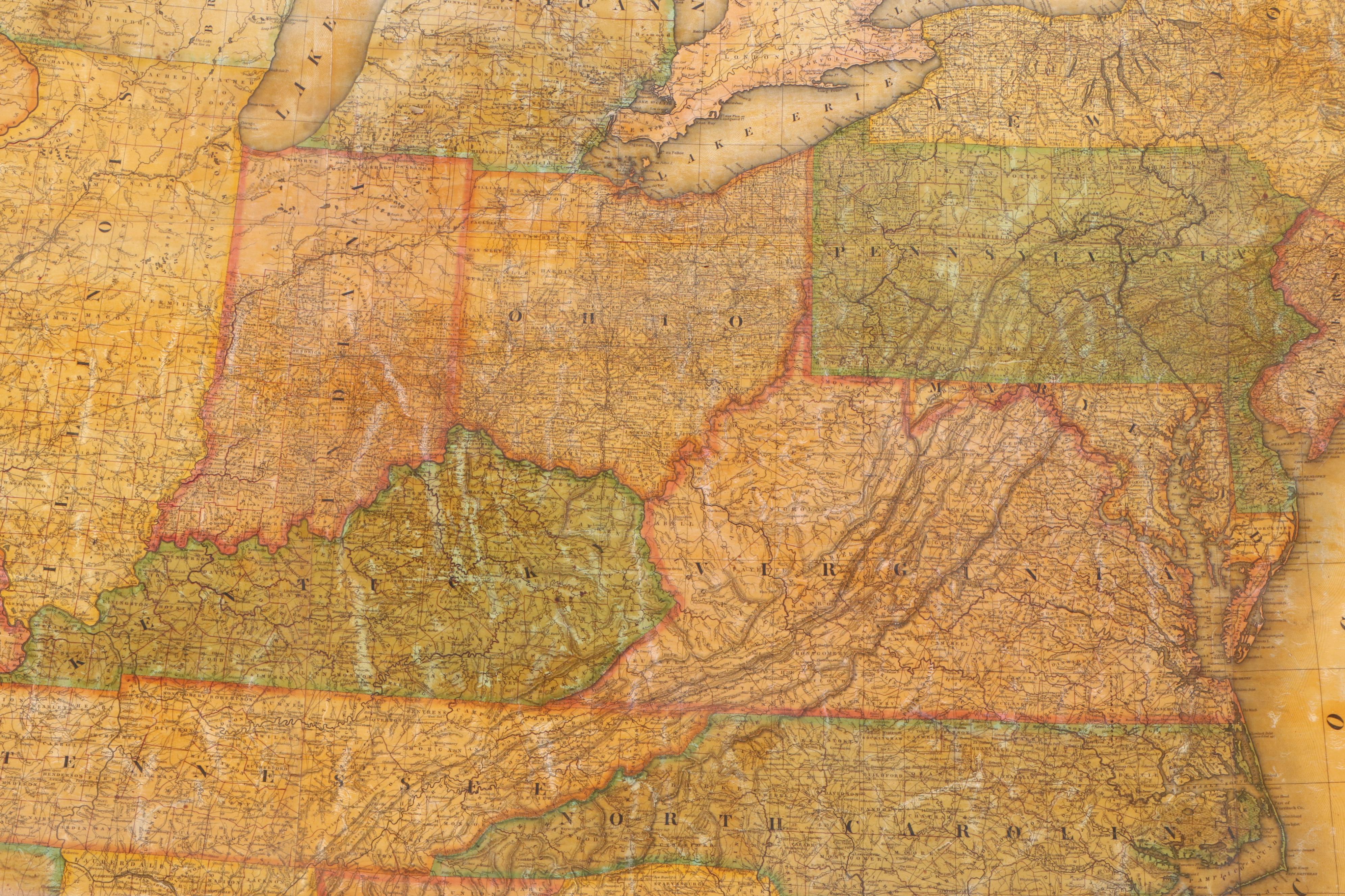 1834 Pull-Down Wall Map of the United States