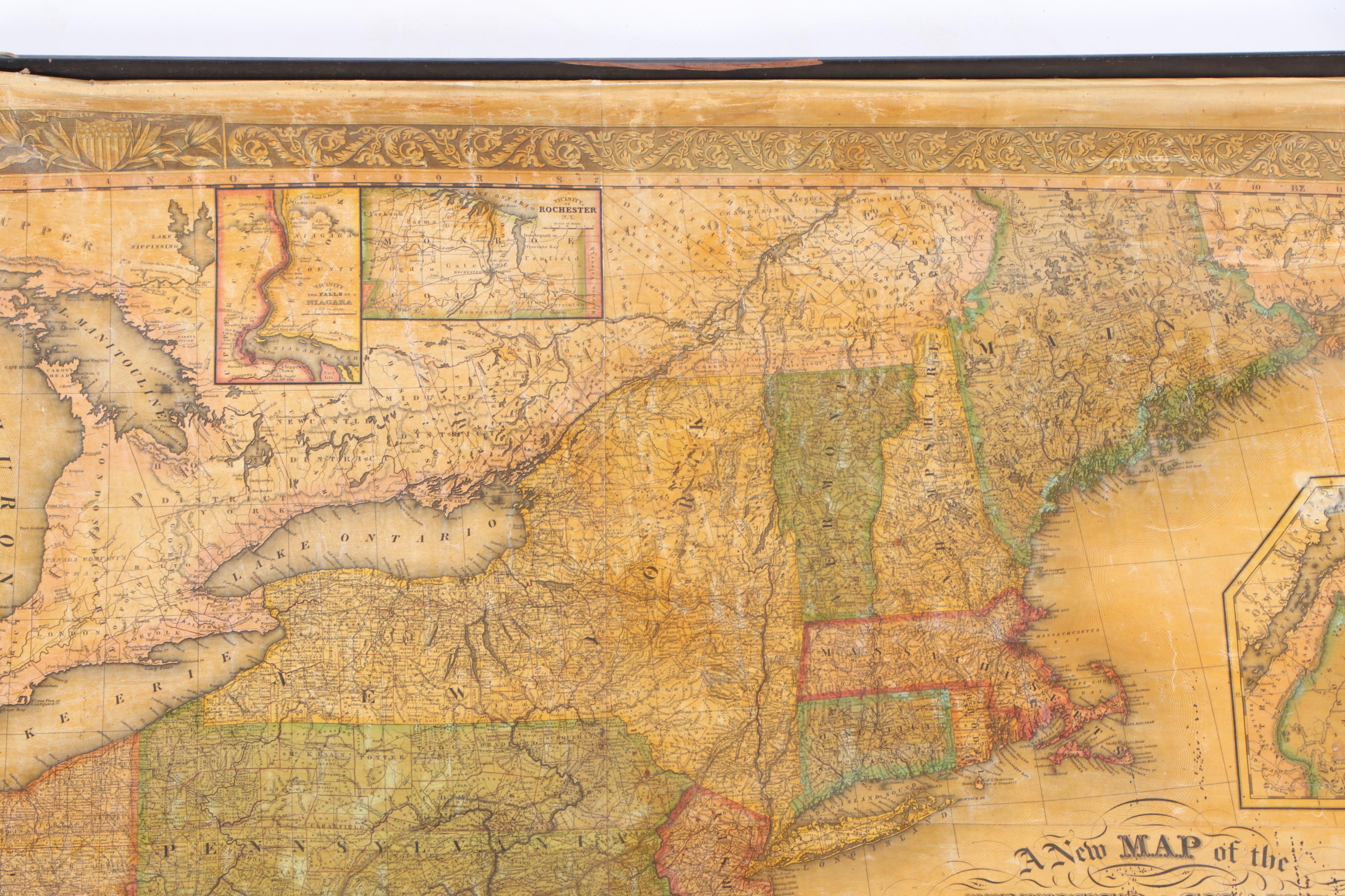 1834 Pull-Down Wall Map of the United States