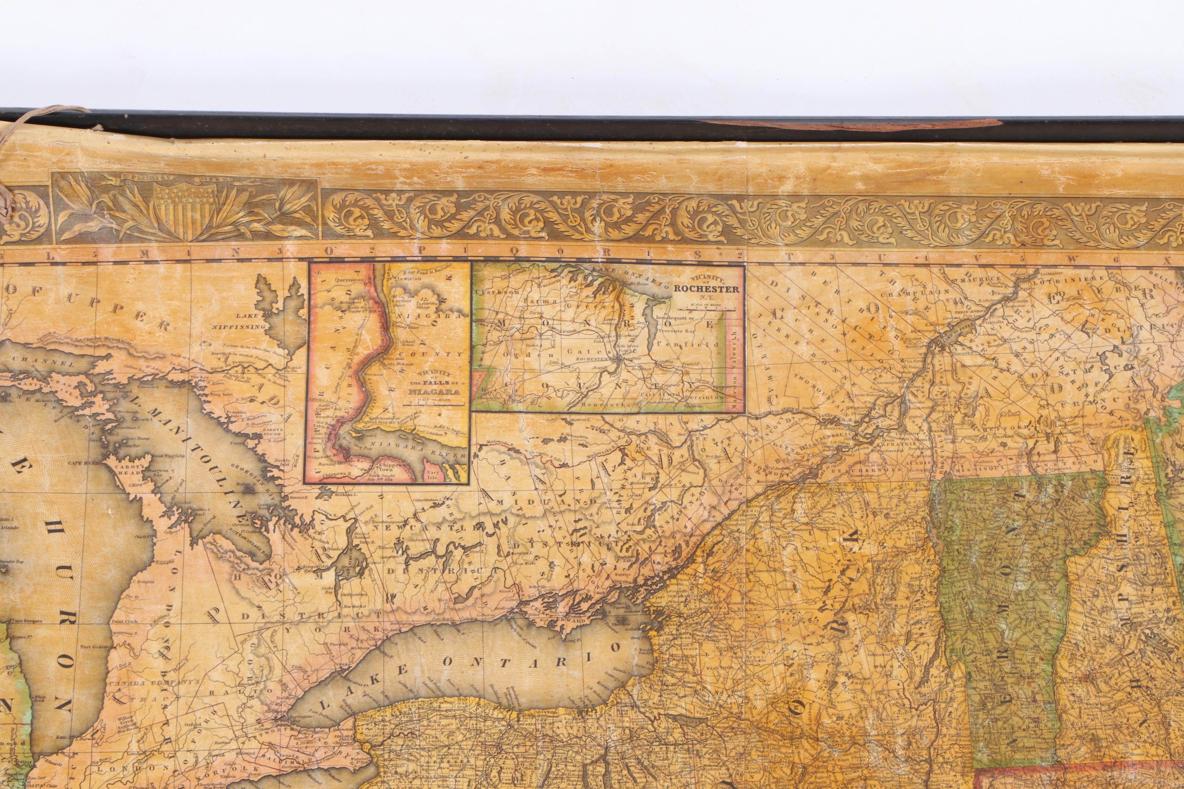 1834 Pull-Down Wall Map of the United States