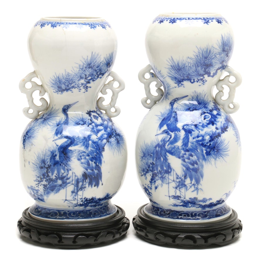 Japanese Seto Ware Vases