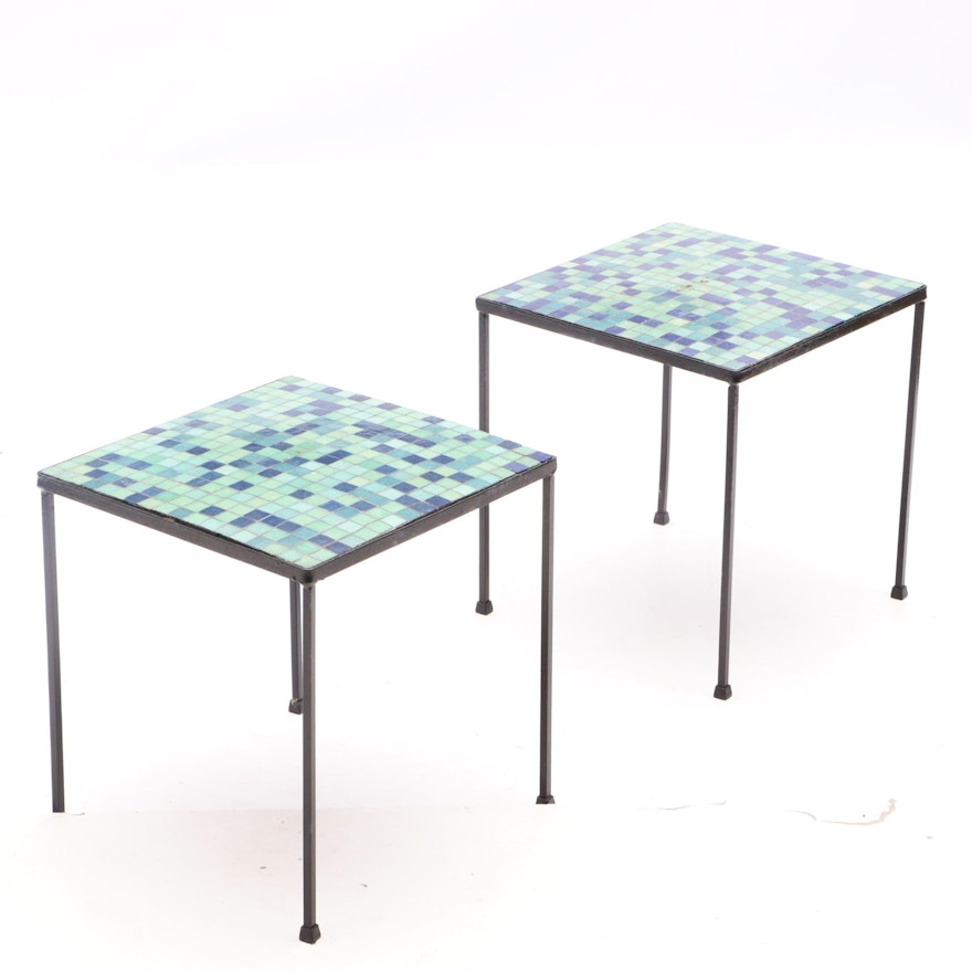 Pair of Tile Top End Tables