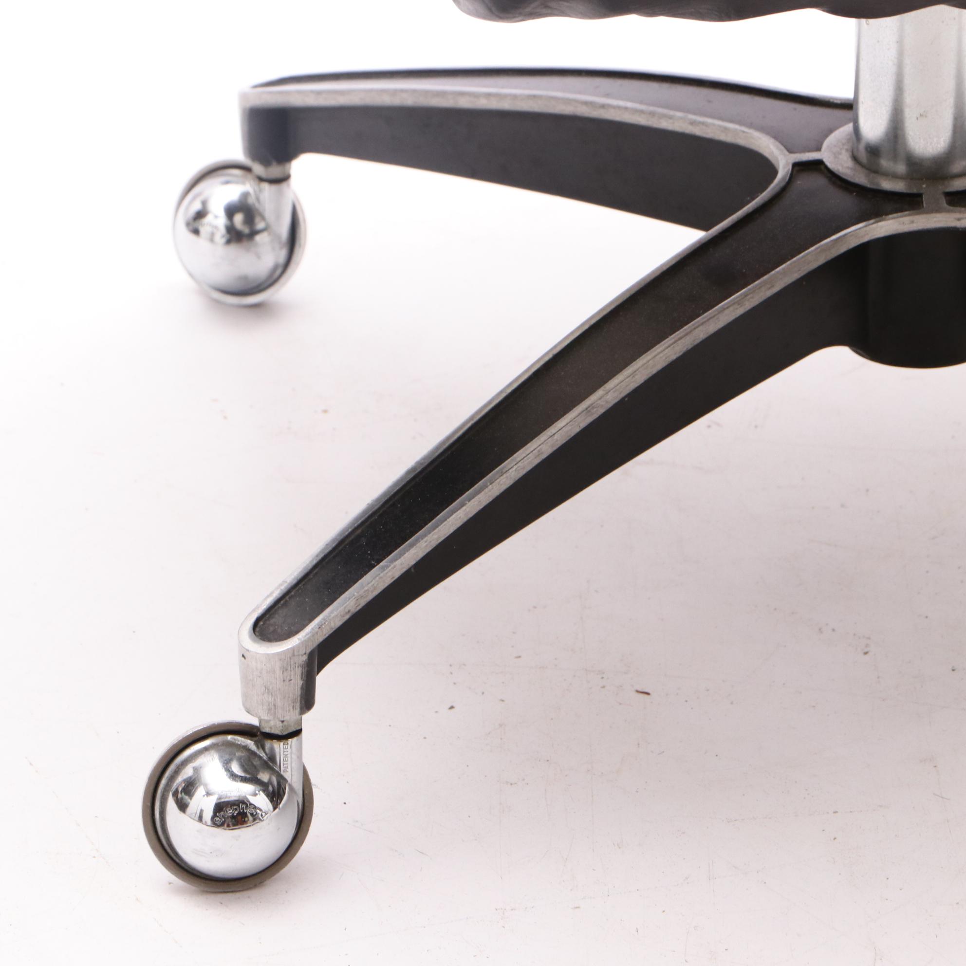 Daystrom Furniture Vintage Black Swivel Chairs