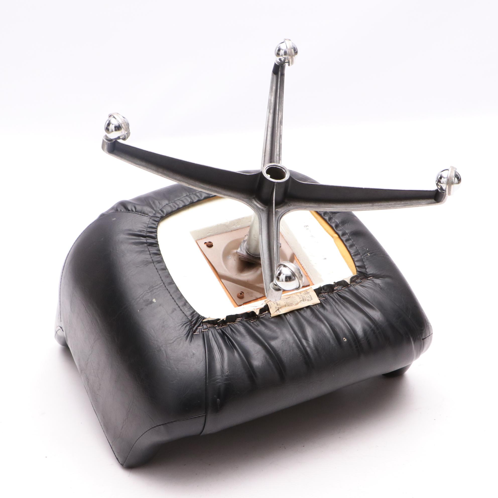 Daystrom Furniture Vintage Black Swivel Chairs