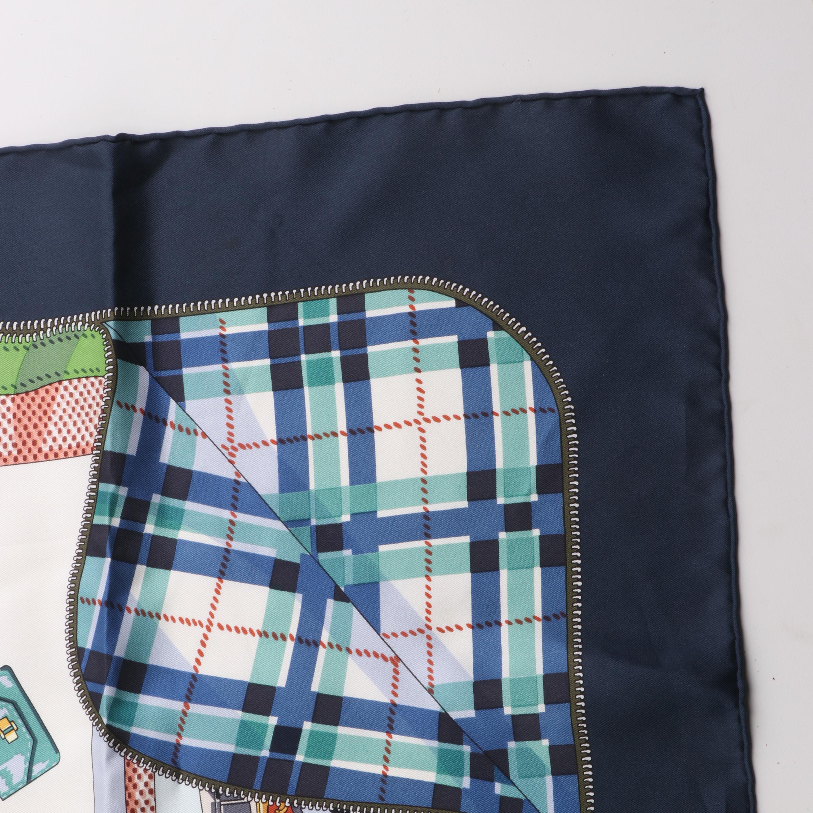 1996 Vintage Hermès of Paris "L'Elégance et le Confort en Automobile" Silk Scarf