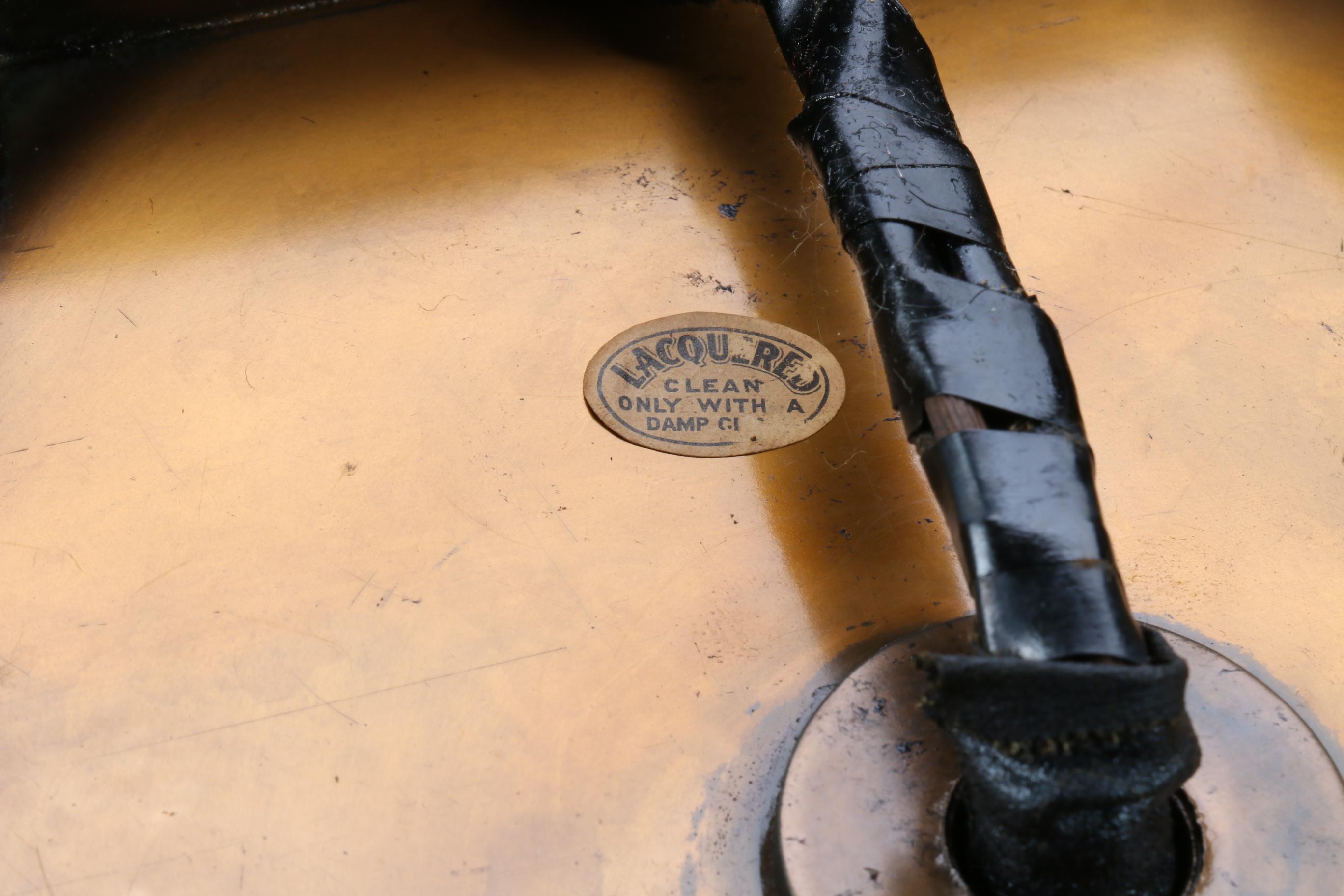 Pairpoint Lamp with Hobbyist Painted Reverse Glass Shade