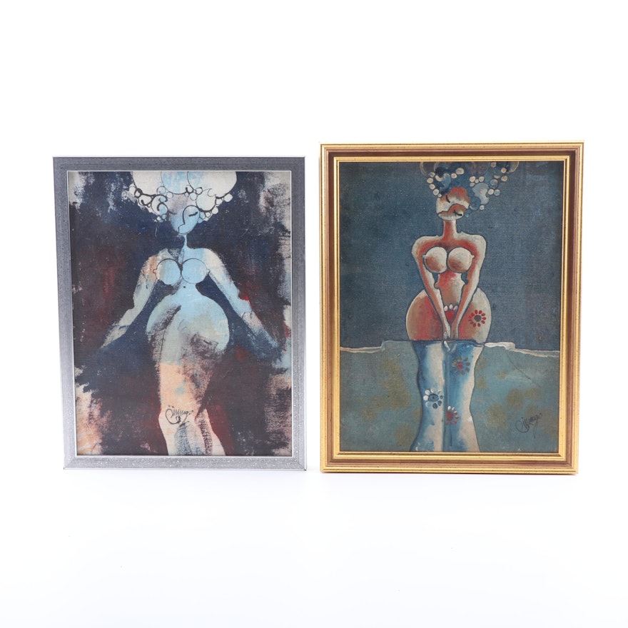 Figural Acrylic Paintings