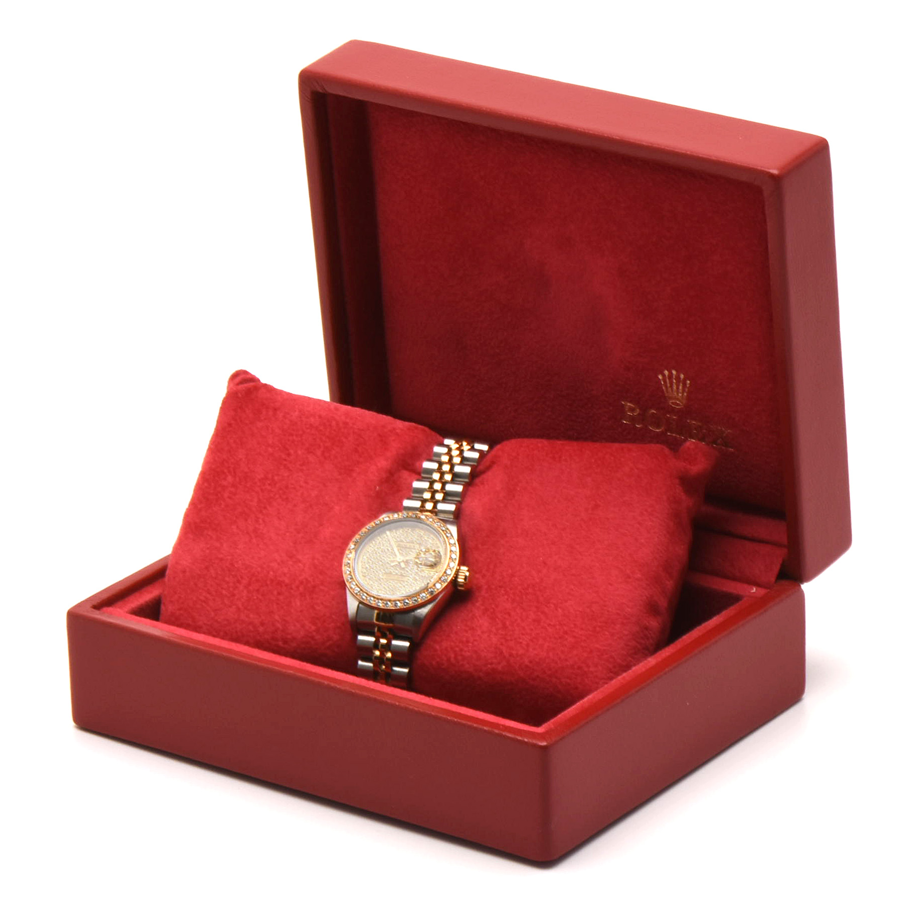 Rolex Datejust 18K Yellow Gold and Stainless Steel Diamond Watch Circa 1993