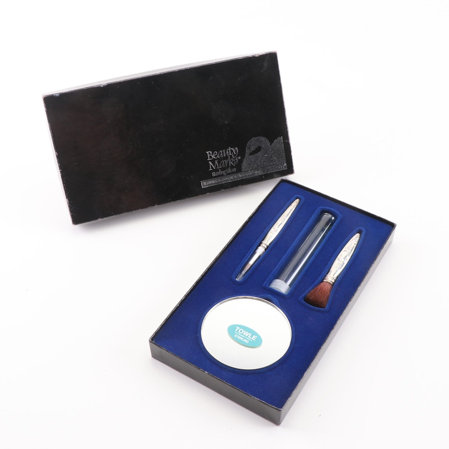 Towle "Beauty Marks" Sterling Silver Cosmetics Accessories Kit