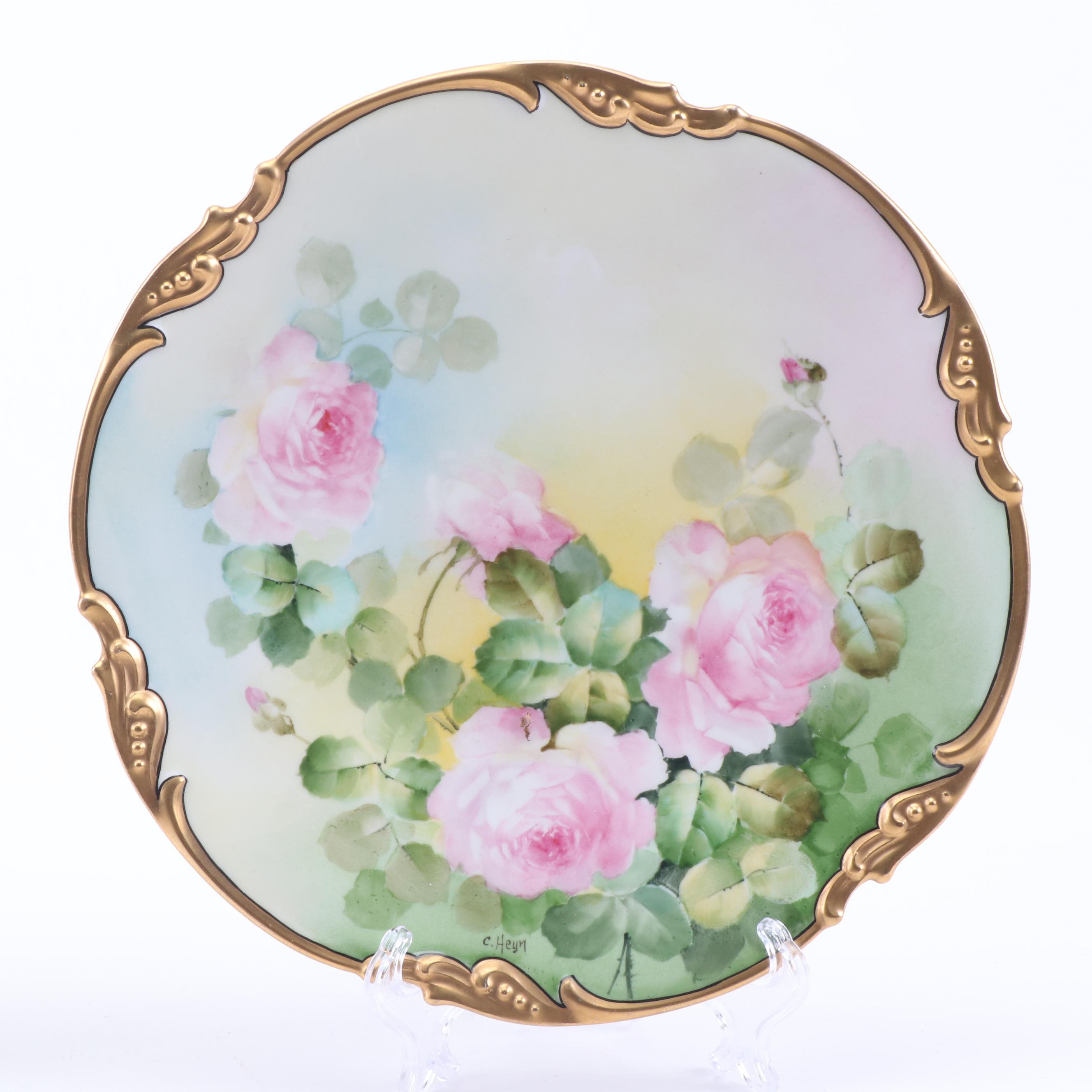 Jean Pouyat and Coiffe Limoges Porcelain Plates, Early 20th Century