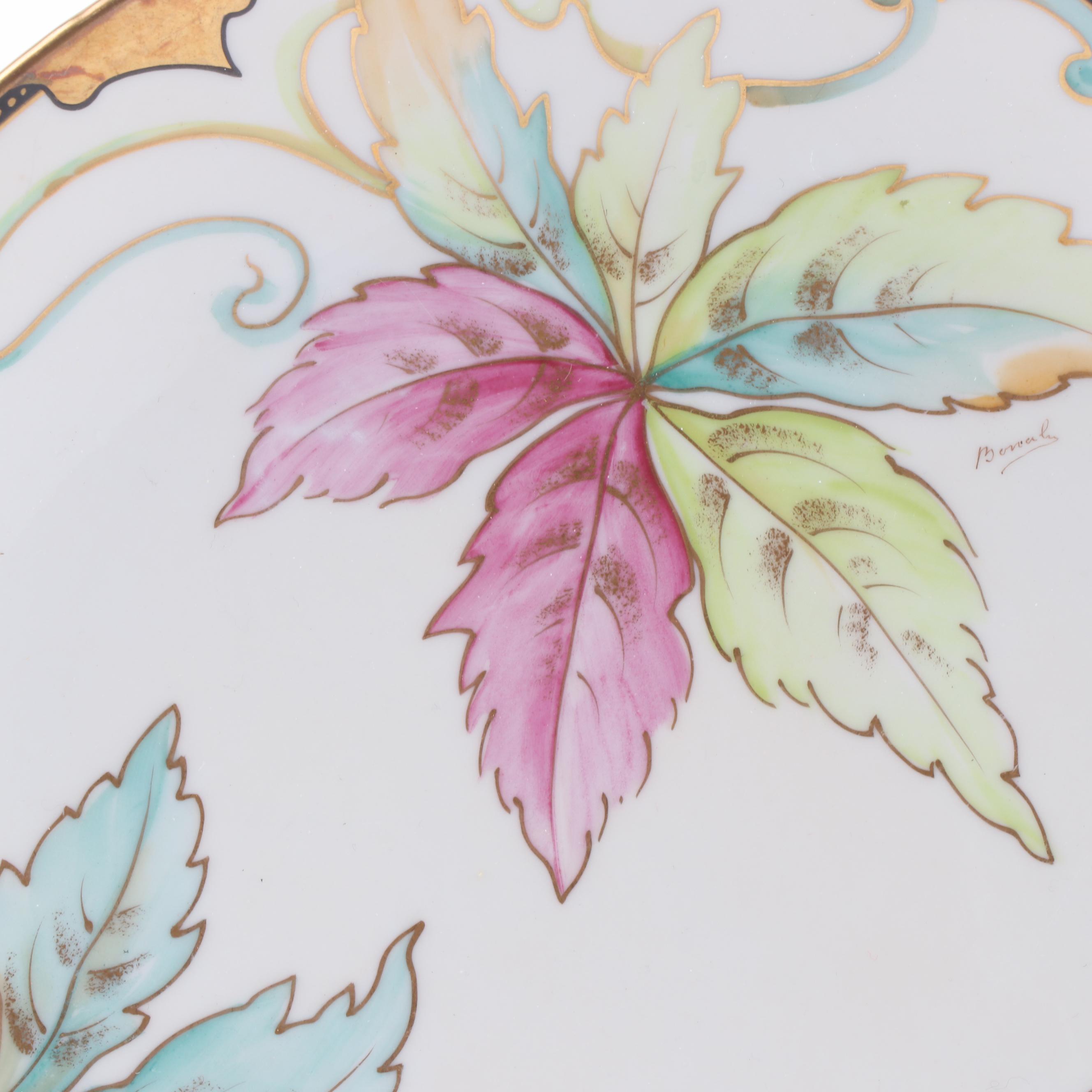 Jean Pouyat and Coiffe Limoges Porcelain Plates, Early 20th Century