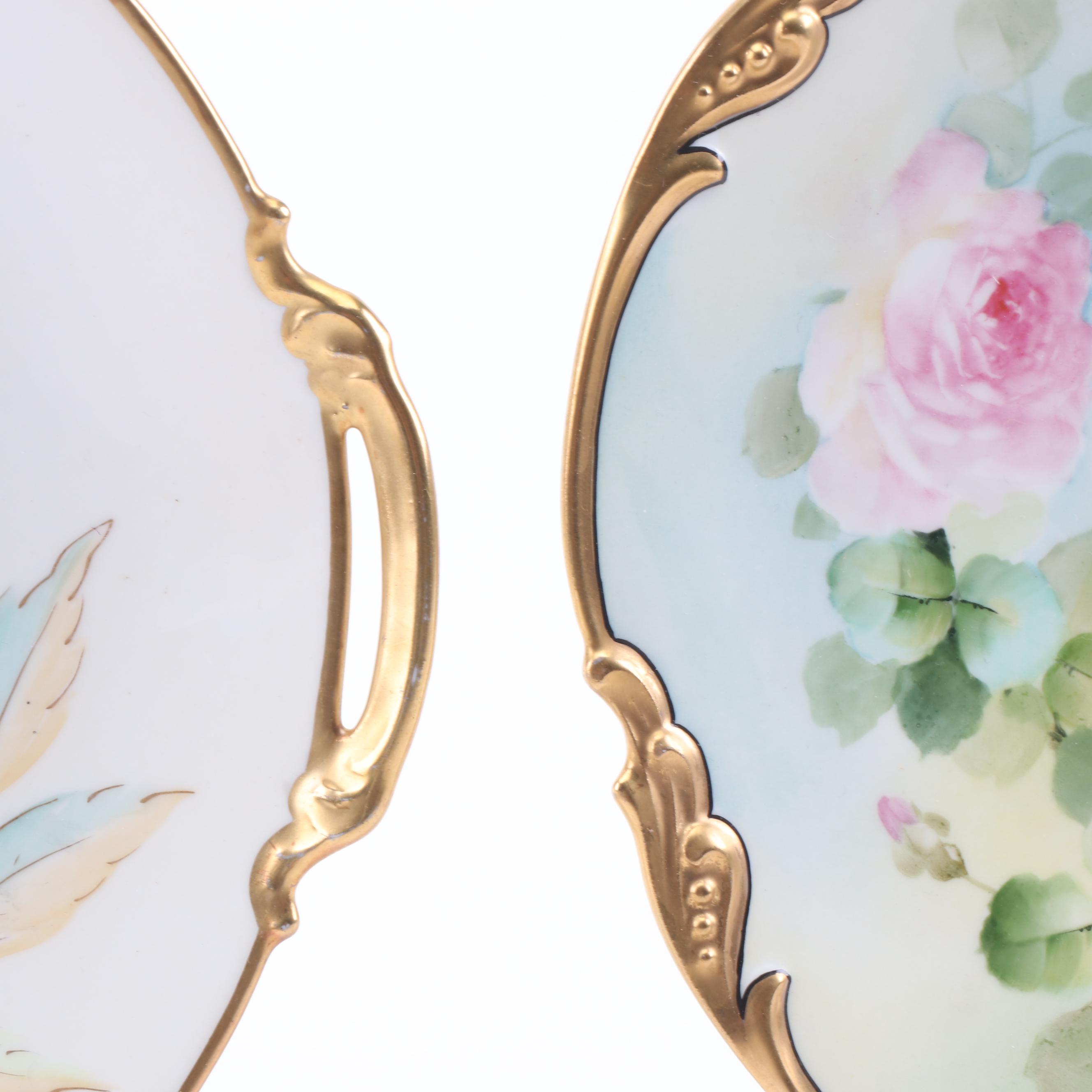 Jean Pouyat and Coiffe Limoges Porcelain Plates, Early 20th Century
