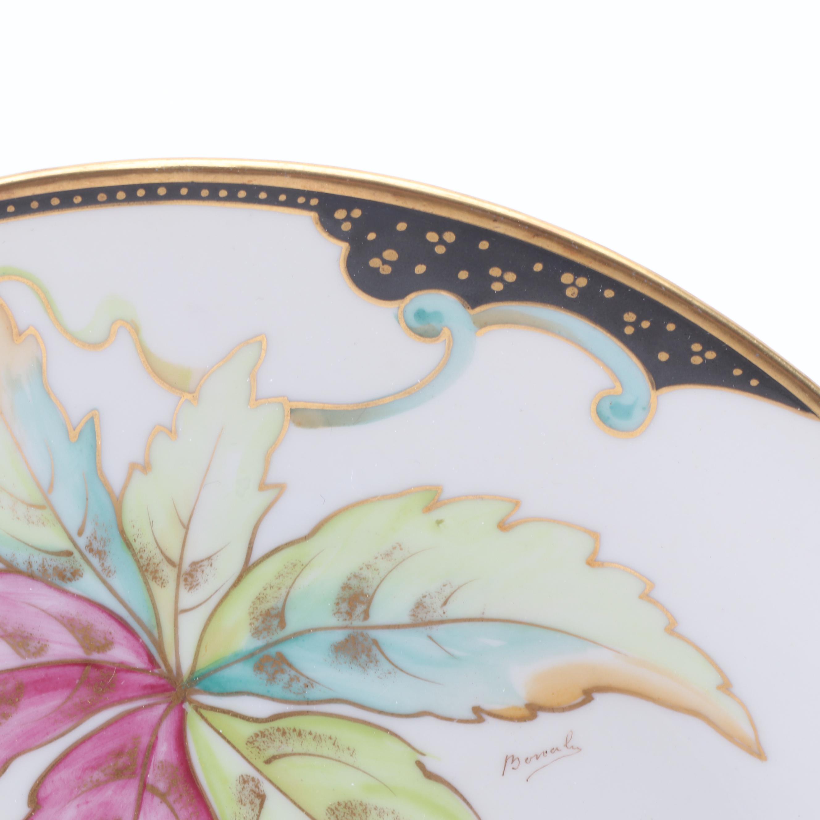 Jean Pouyat and Coiffe Limoges Porcelain Plates, Early 20th Century